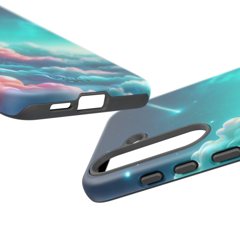 Dreamy Pastel Clouds with Shooting Star phone case Printify