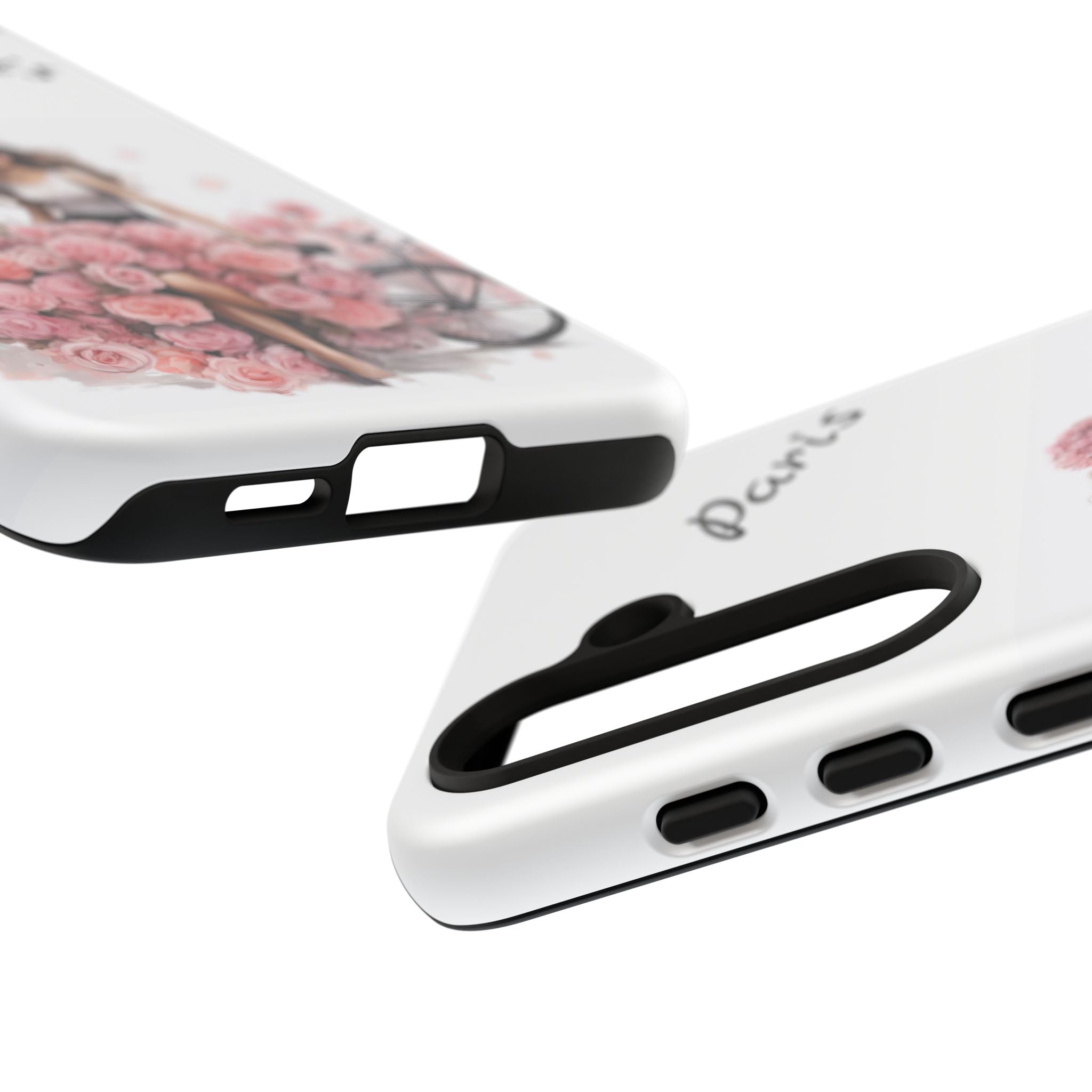 Paris Rose Bicycle woman phone case | Floral iPhone case Printify