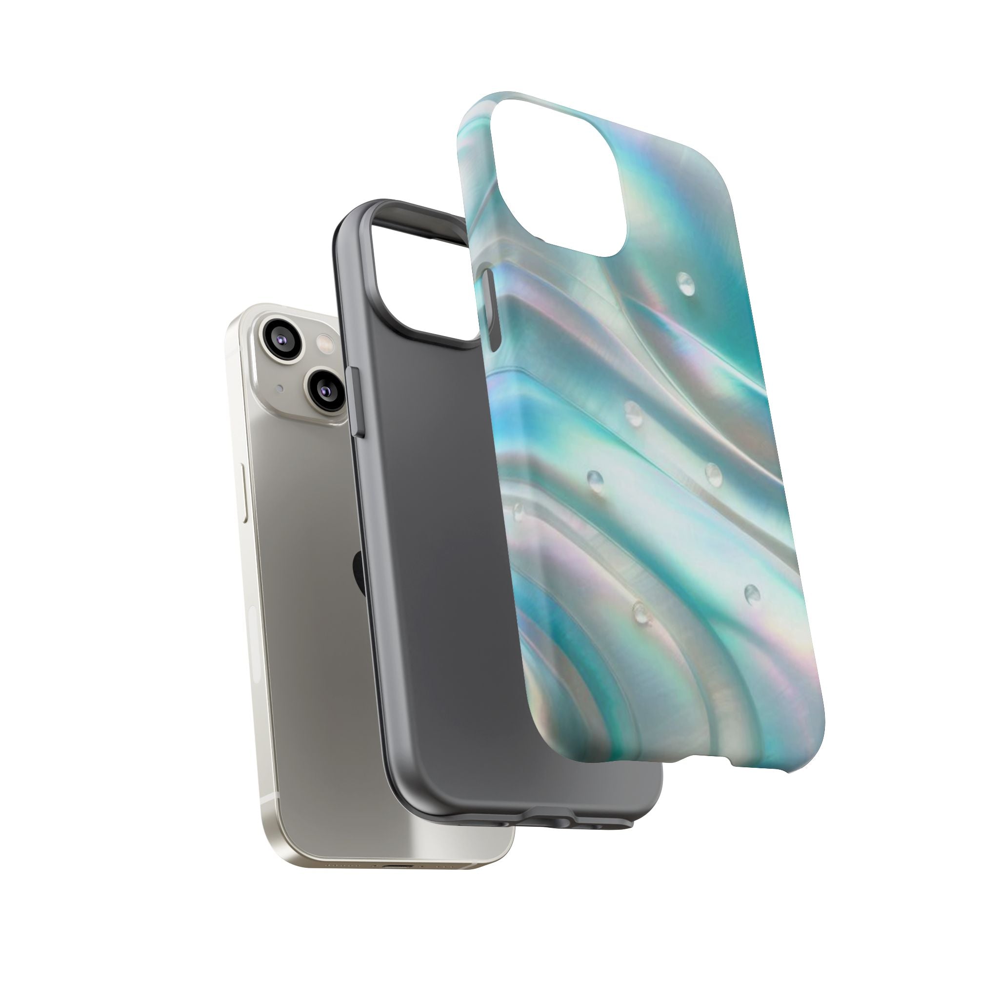 Iridescent Pearl Wave phone case | Tough Cases Printify