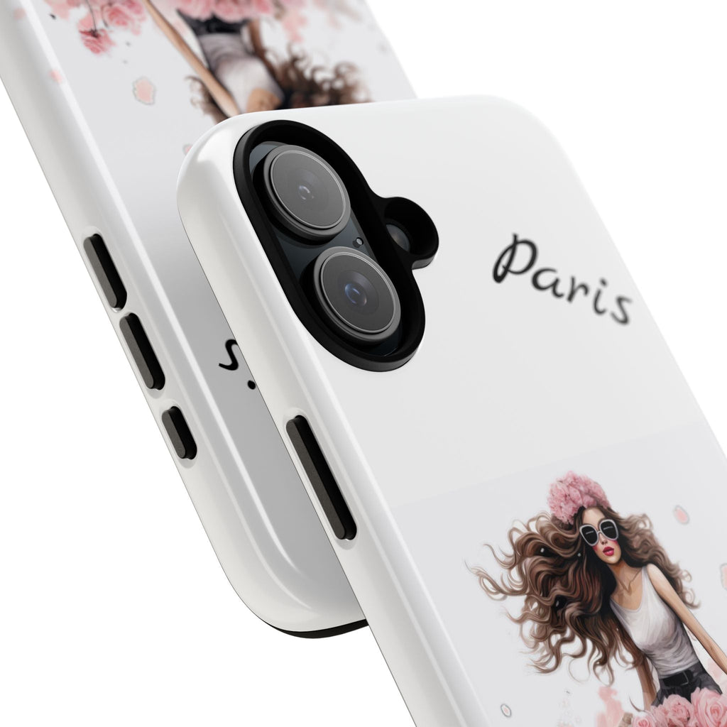 Paris Rose Bicycle woman phone case | Floral iPhone case Printify