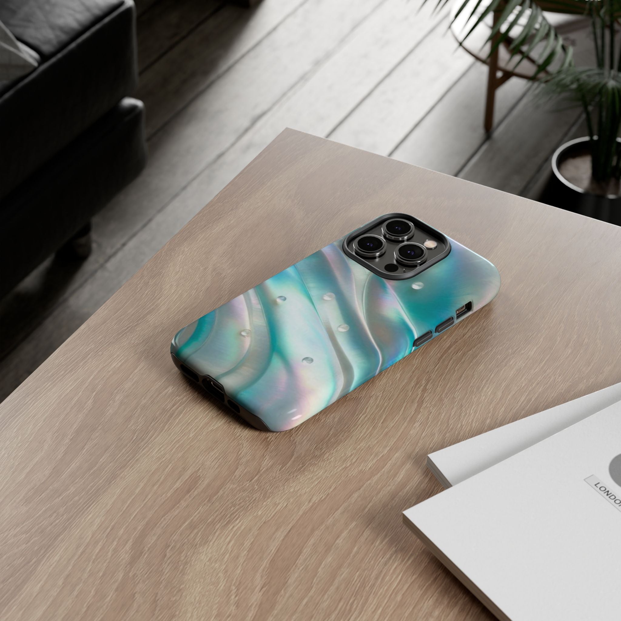 Iridescent Pearl Wave phone case | Tough Cases Printify