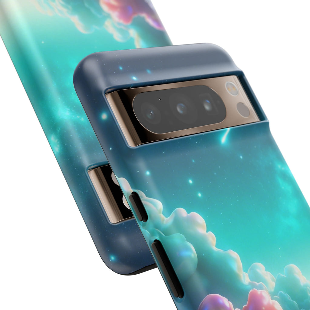 Dreamy Pastel Clouds with Shooting Star phone case Printify