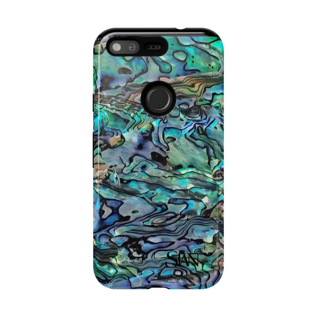 Abalone Shell Pattern Phone Case | Iridescent Ocean Swirl Protective Cover Printify