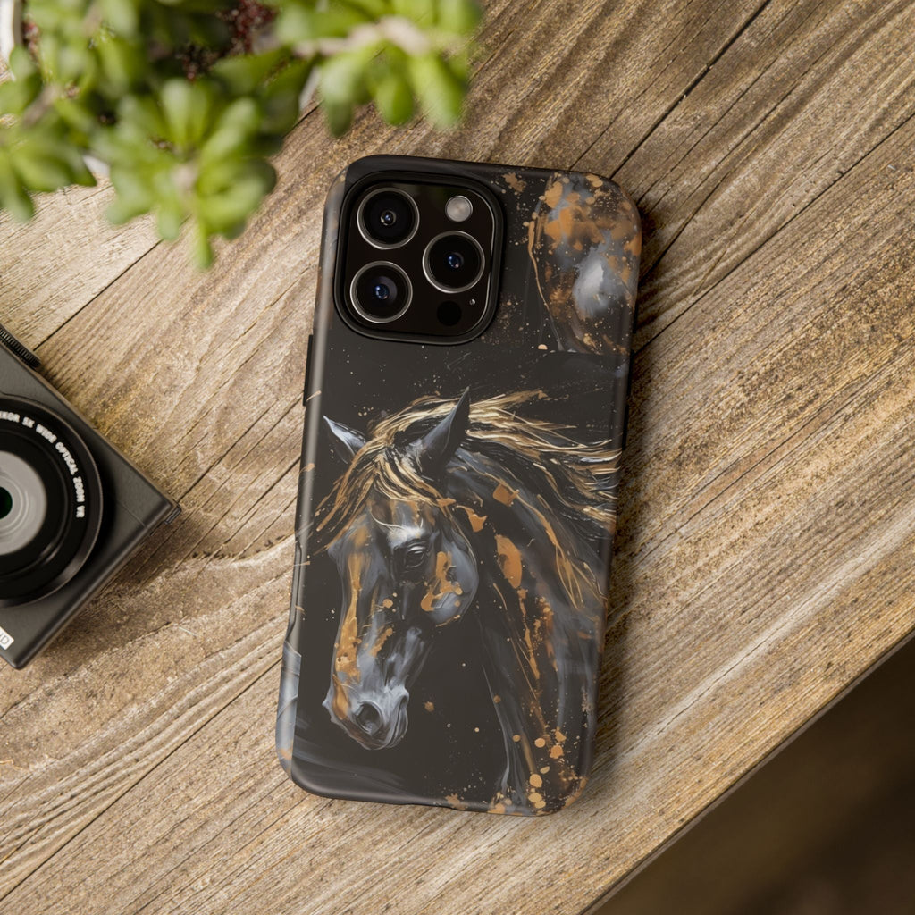 Golden Paint Horse Phone Case | Tough Case Printify