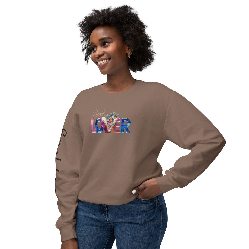 Book Lover Sweatshirt —  Typography Bookworm Pullover Printify
