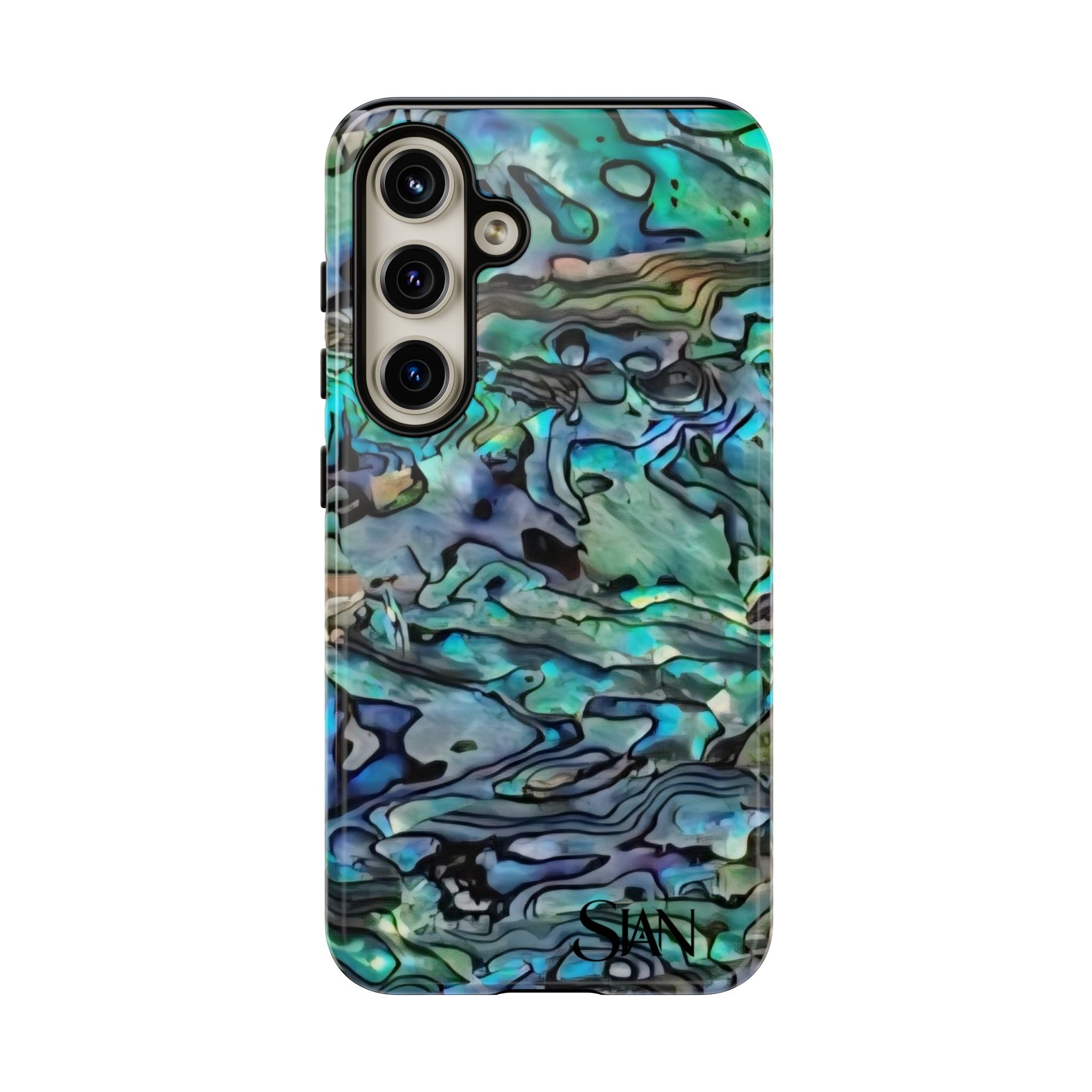 Abalone Shell Pattern Phone Case | Iridescent Ocean Swirl Protective Cover Printify