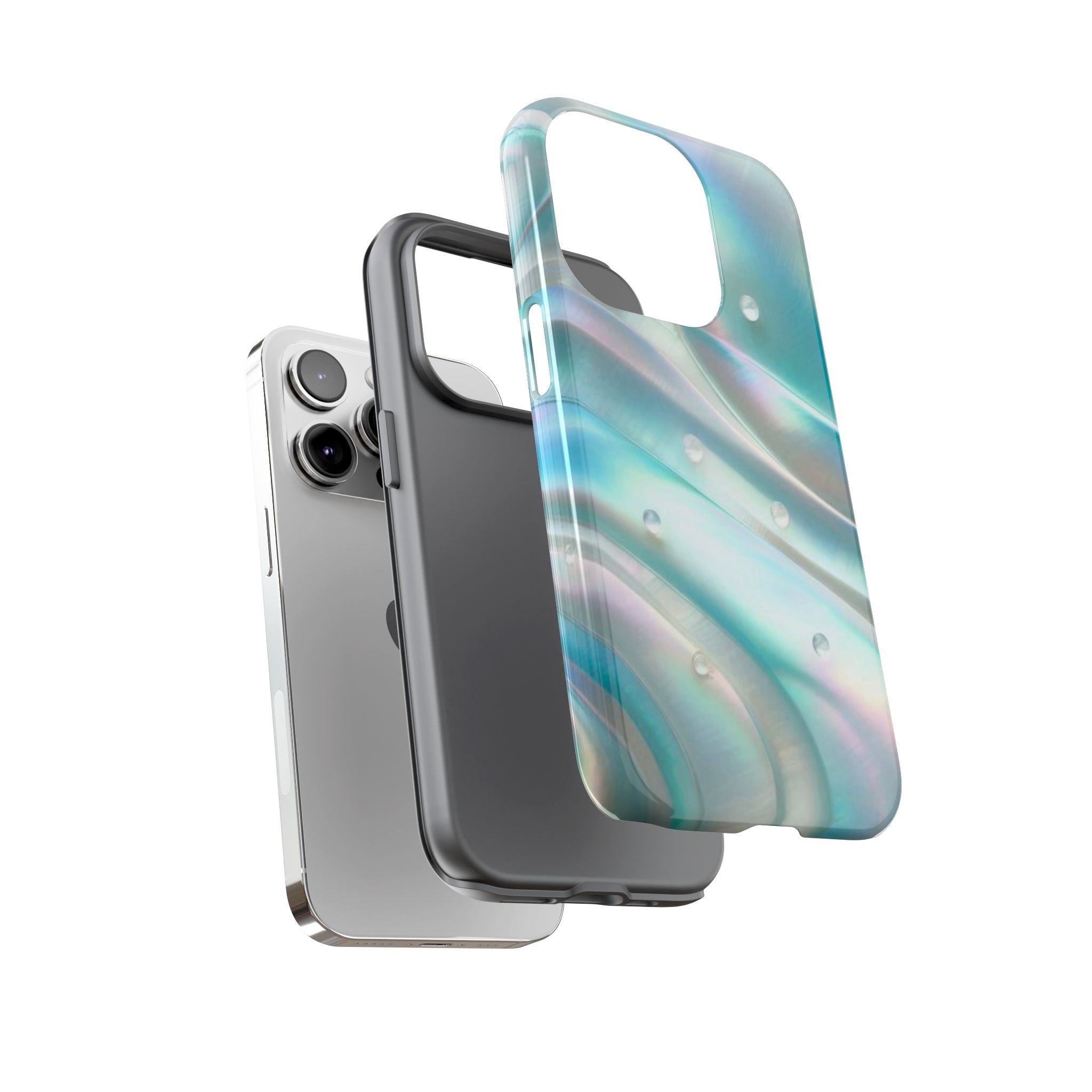 Iridescent Pearl Wave phone case | Tough Cases Printify