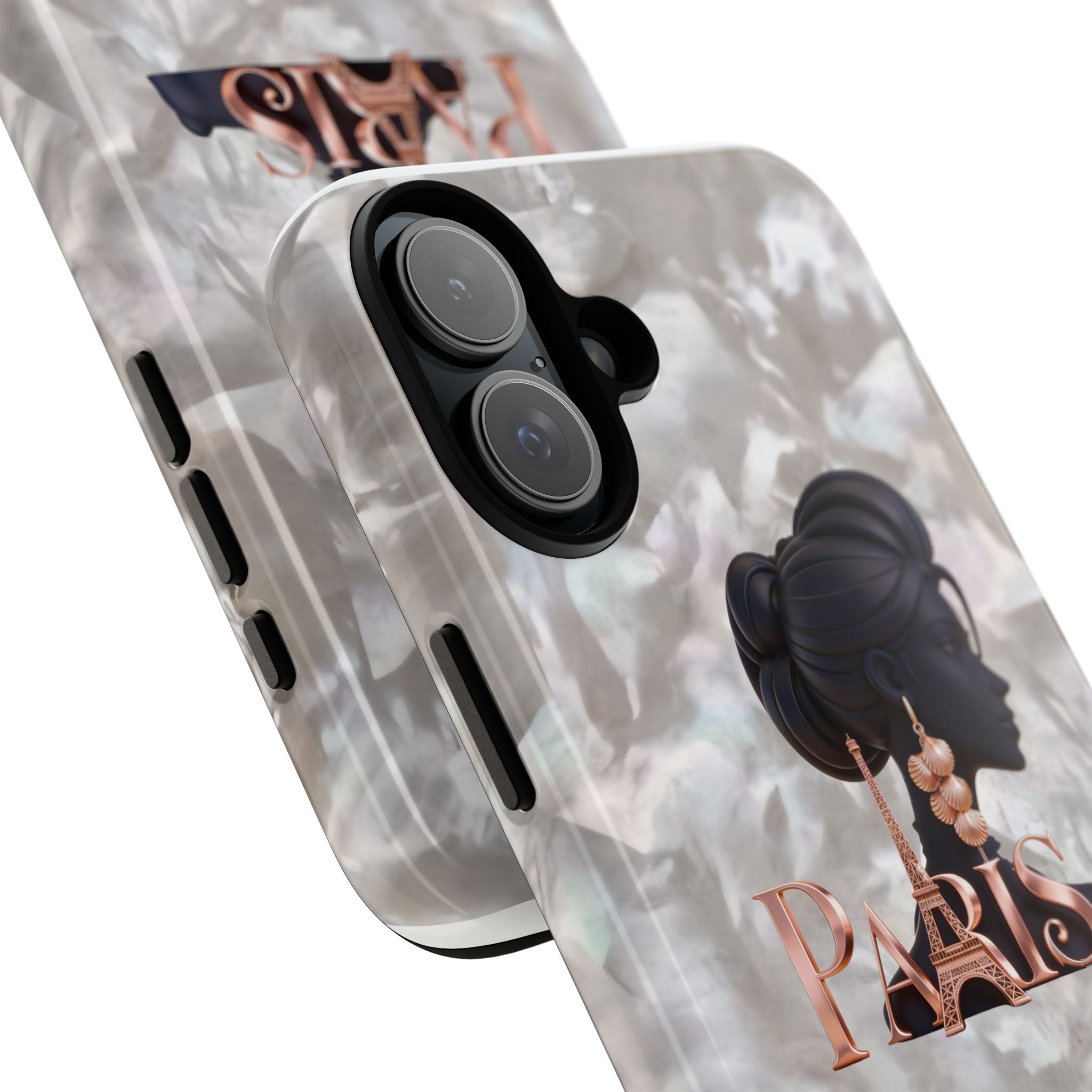 Paris Silhouette Pearl Phone Case — Tough Protective Smartphone Cover Printify