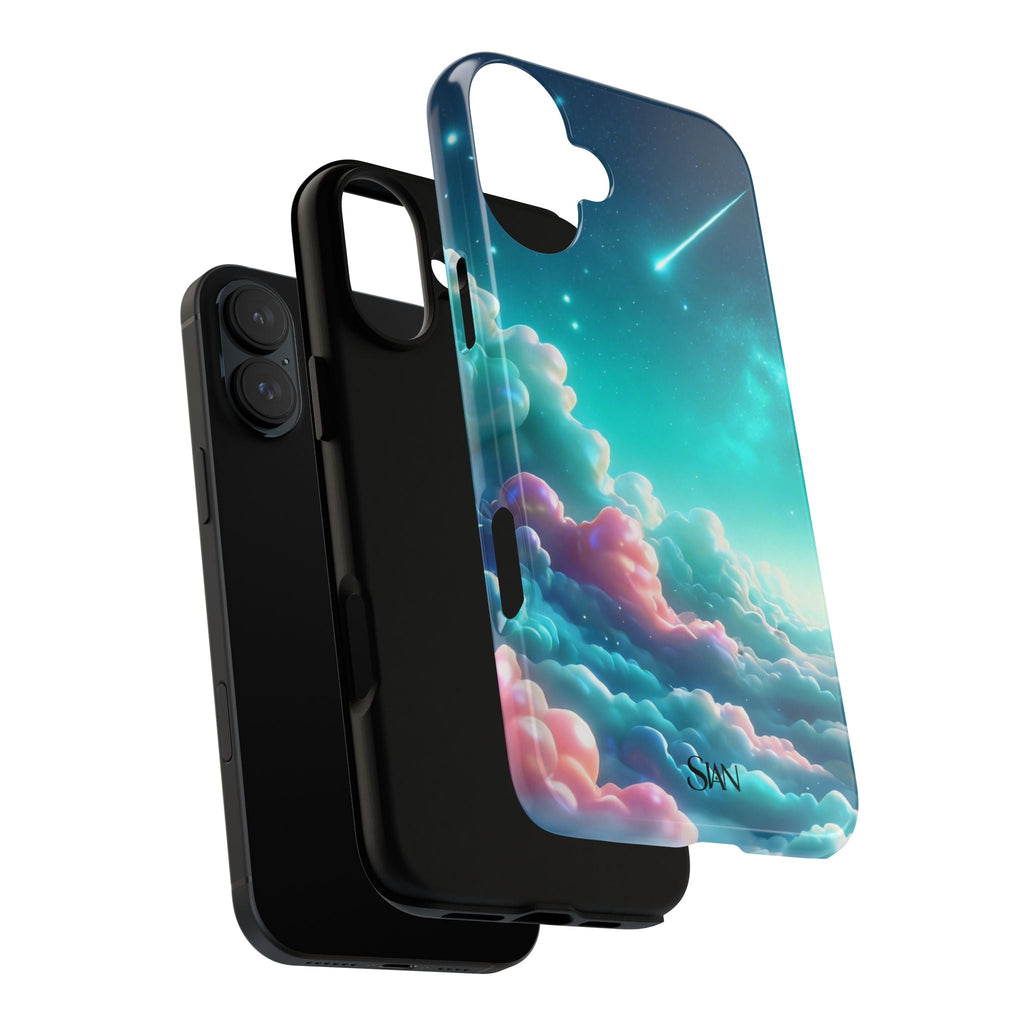 Dreamy Pastel Clouds with Shooting Star phone case Printify