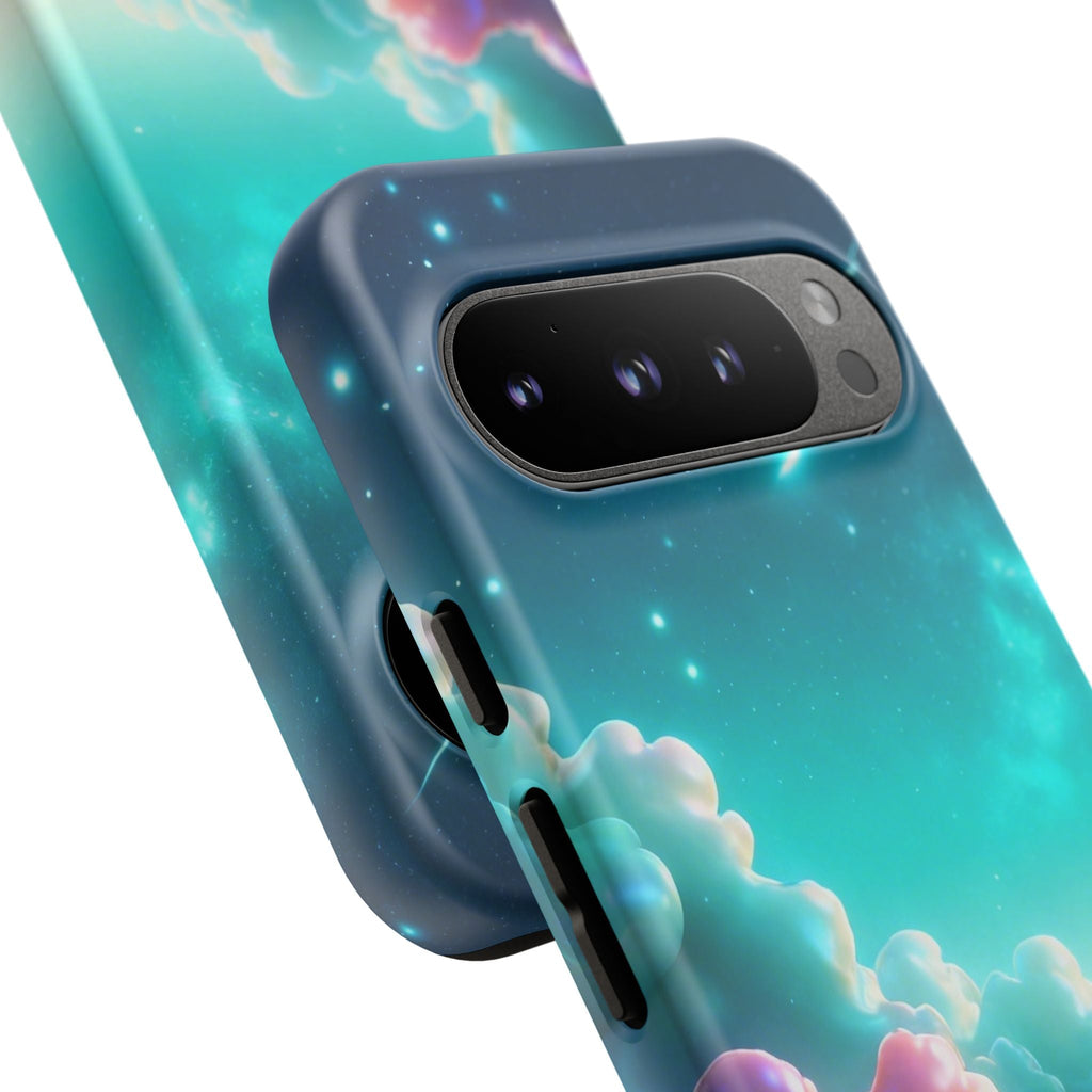 Dreamy Pastel Clouds with Shooting Star phone case Printify