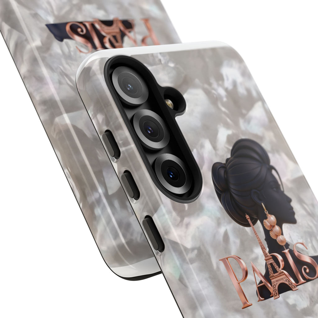 Paris Silhouette Pearl Phone Case — Tough Protective Smartphone Cover Printify