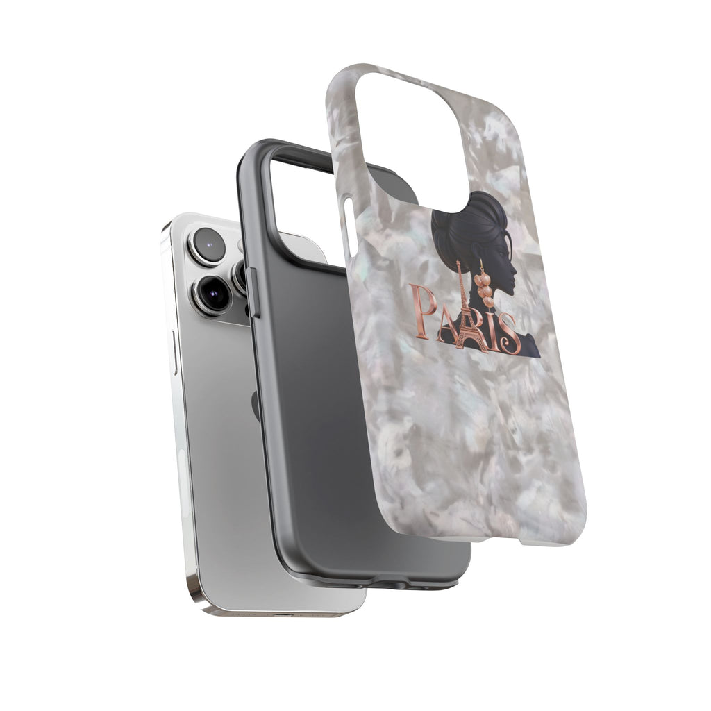 Paris Silhouette Pearl Phone Case — Tough Protective Smartphone Cover Printify