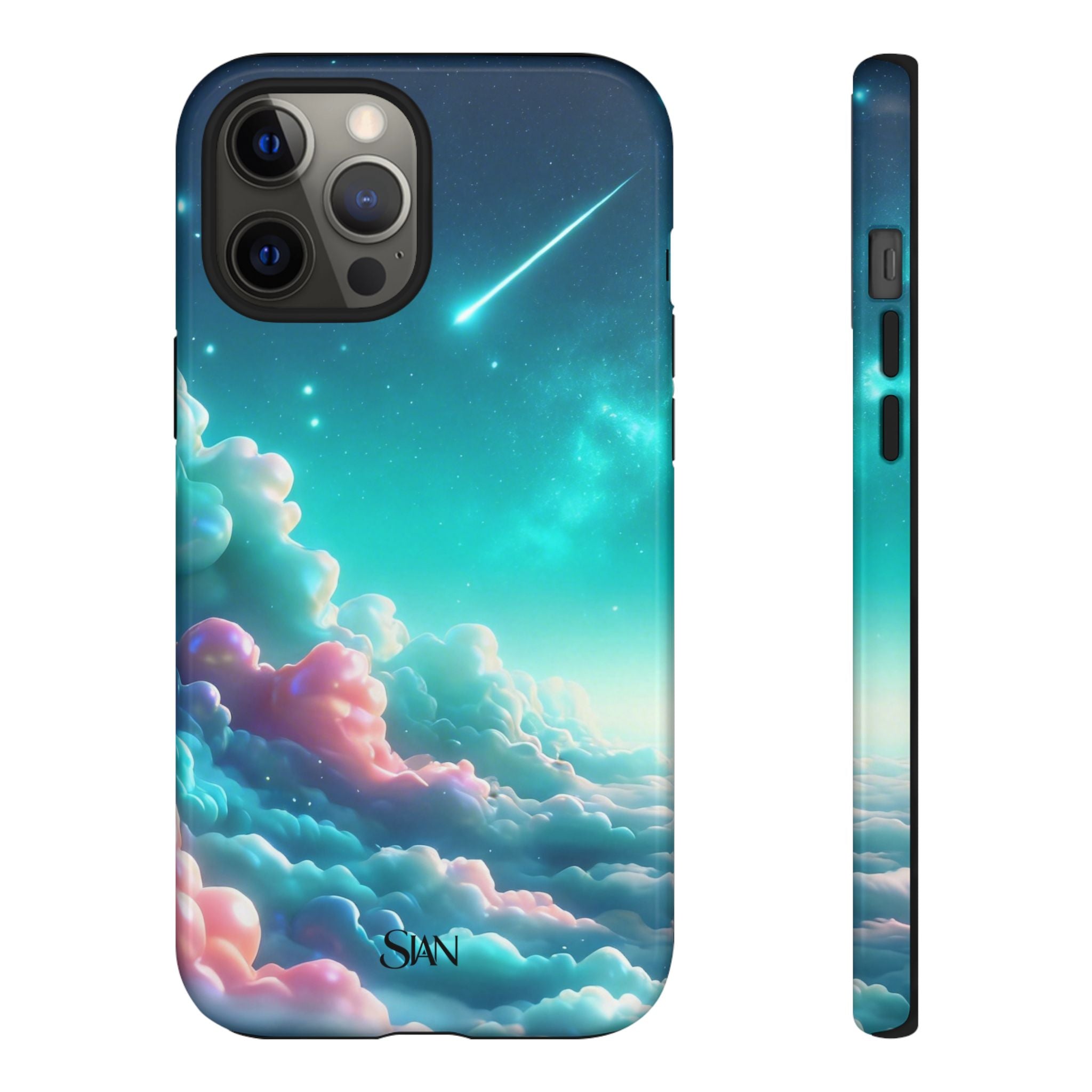 Dreamy Pastel Clouds with Shooting Star phone case Printify