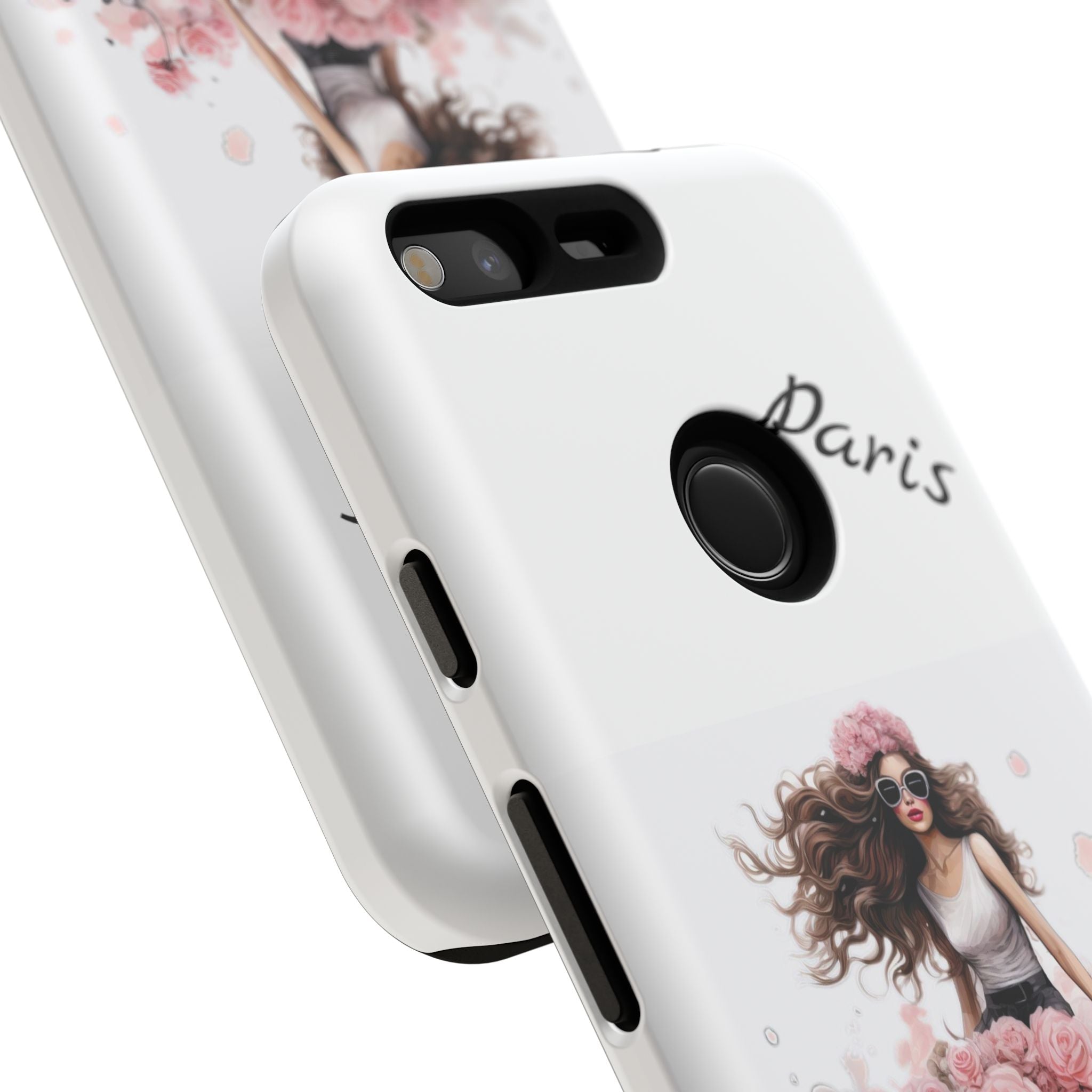 Paris Rose Bicycle woman phone case | Floral iPhone case Printify