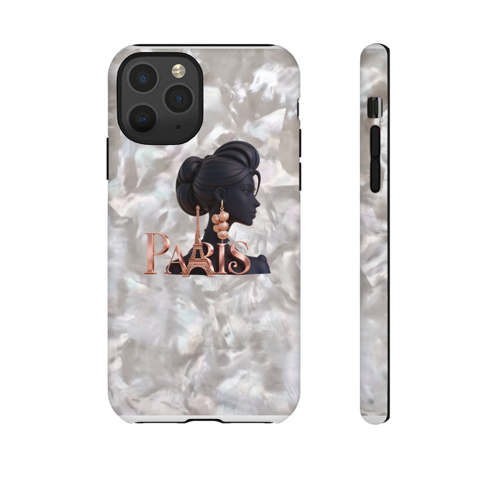 Paris Silhouette Pearl Phone Case — Tough Protective Smartphone Cover Printify
