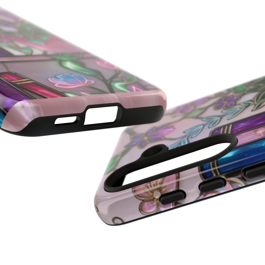 Floral Bookshelf Phone Case — Pastel Botanicals & Magical Book Art Printify