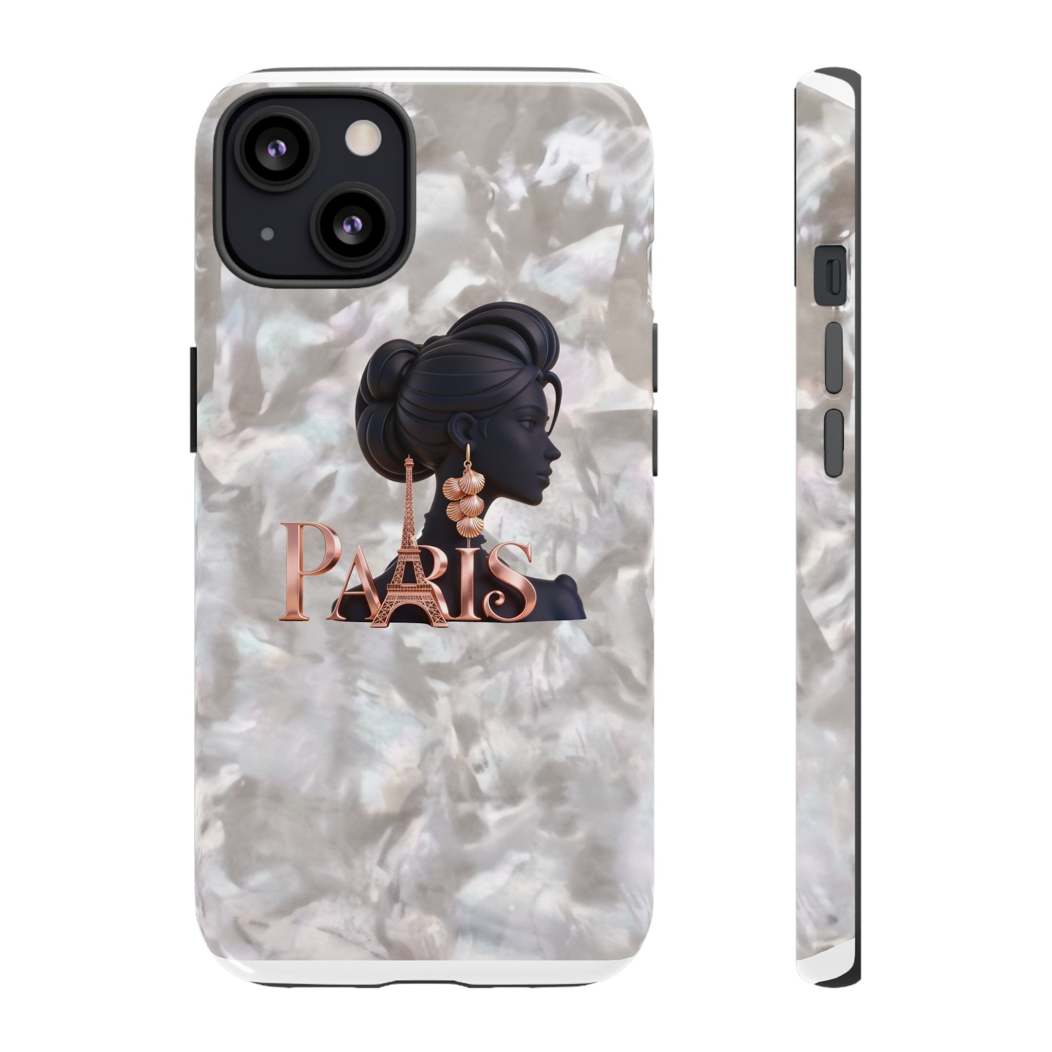 Paris Silhouette Pearl Phone Case — Tough Protective Smartphone Cover Printify