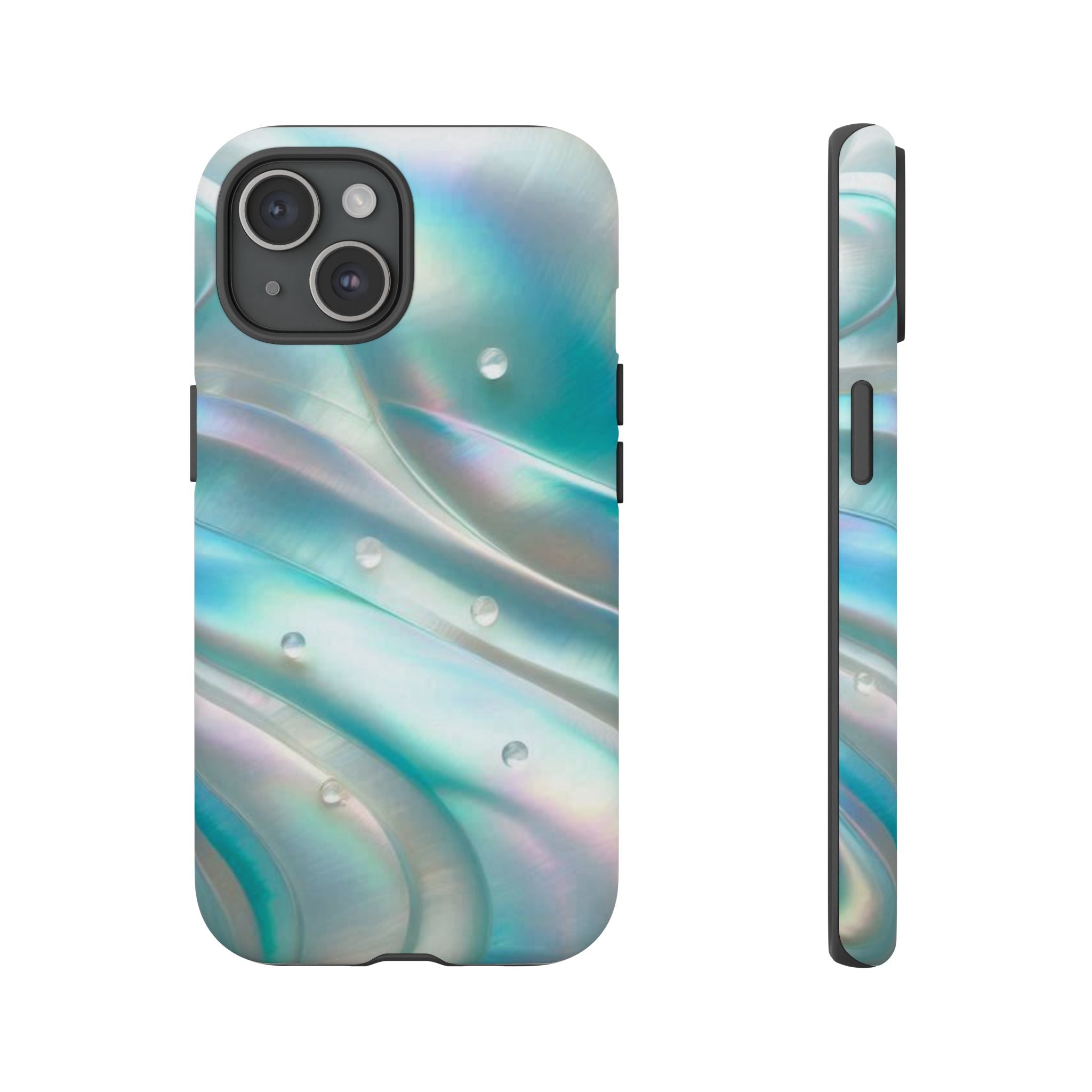 Iridescent Pearl Wave phone case | Tough Cases Printify