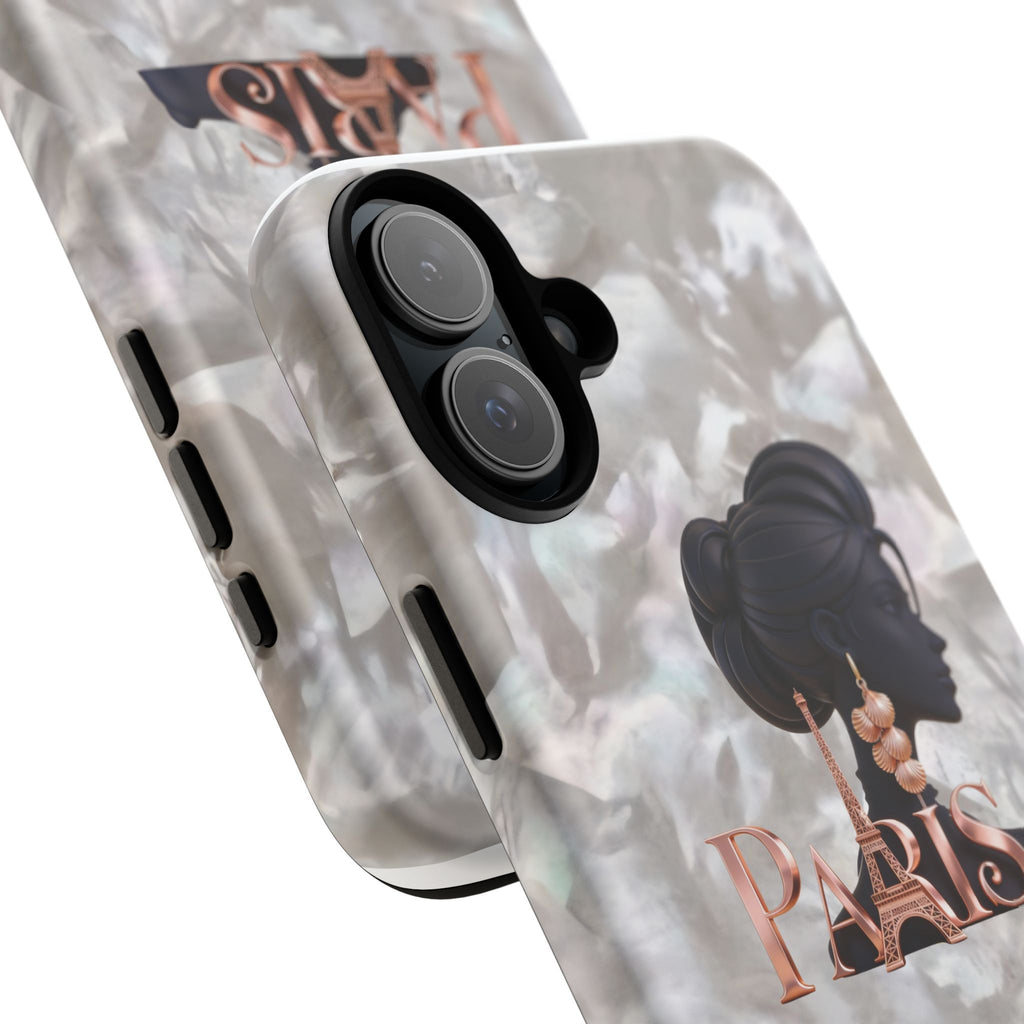 Paris Silhouette Pearl Phone Case — Tough Protective Smartphone Cover Printify