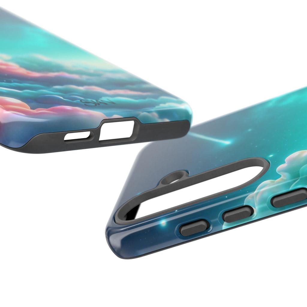 Dreamy Pastel Clouds with Shooting Star phone case Printify