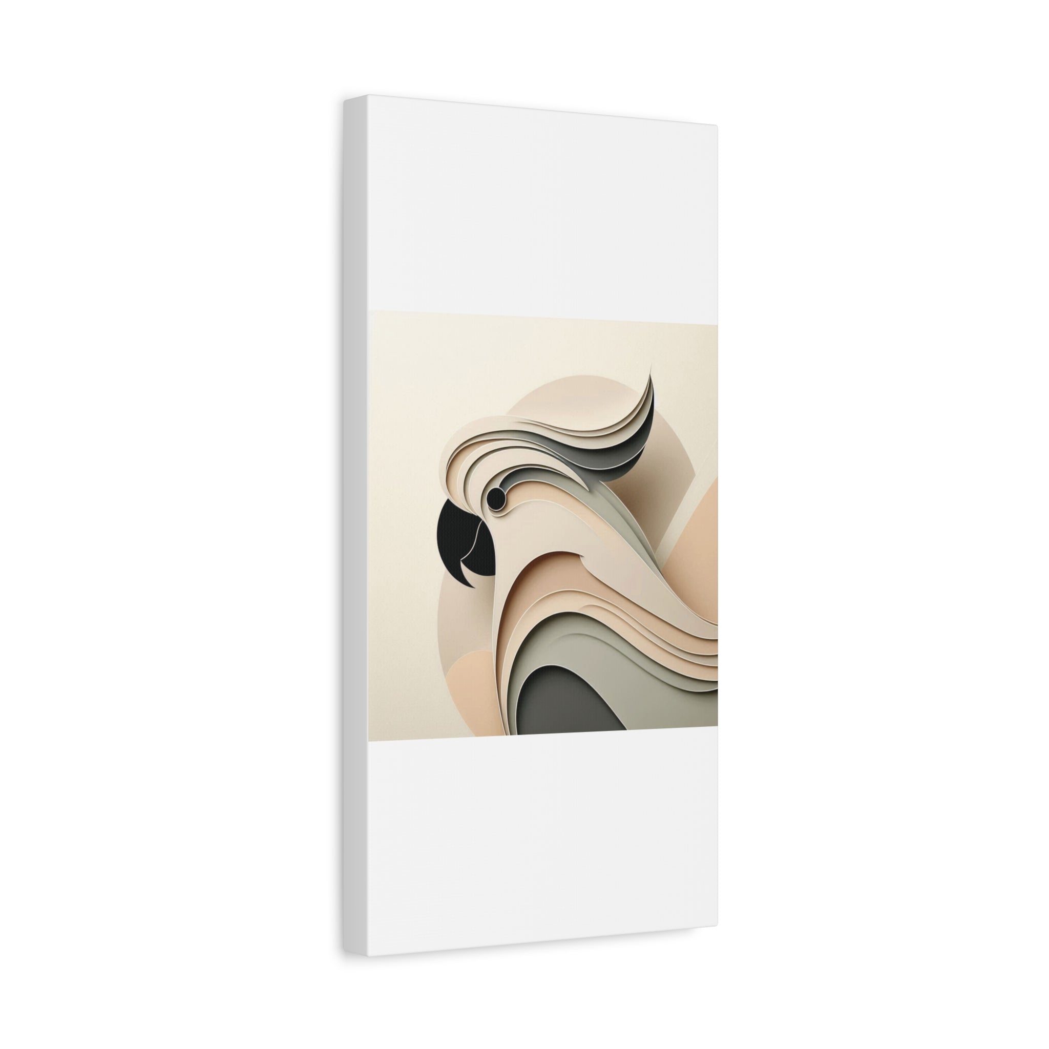 Abstract Paper Cut Cockatoo Matte Canvas Printify