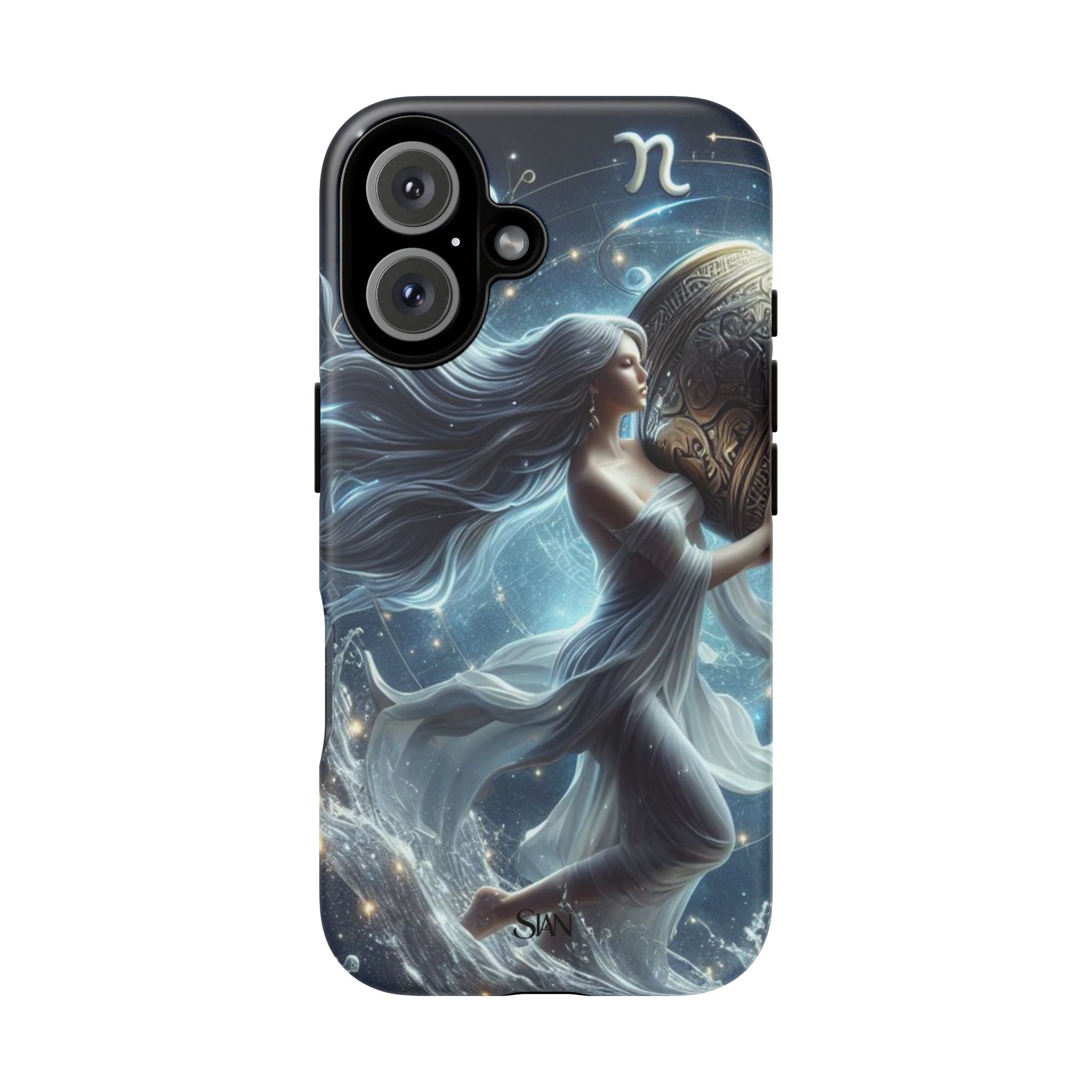 Moonlit Athena figure phone case | Goddess warrior celestial art tough case Printify