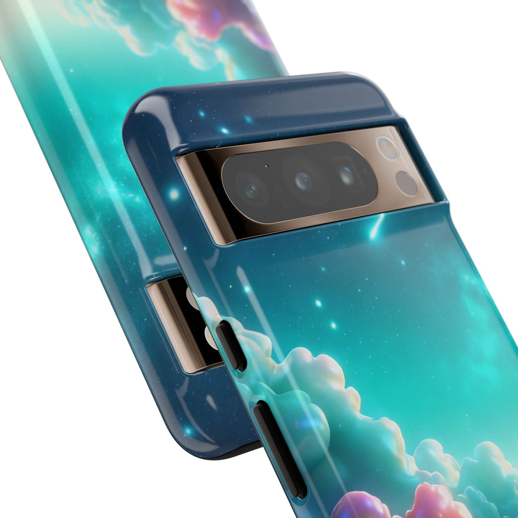 Dreamy Pastel Clouds with Shooting Star phone case Printify