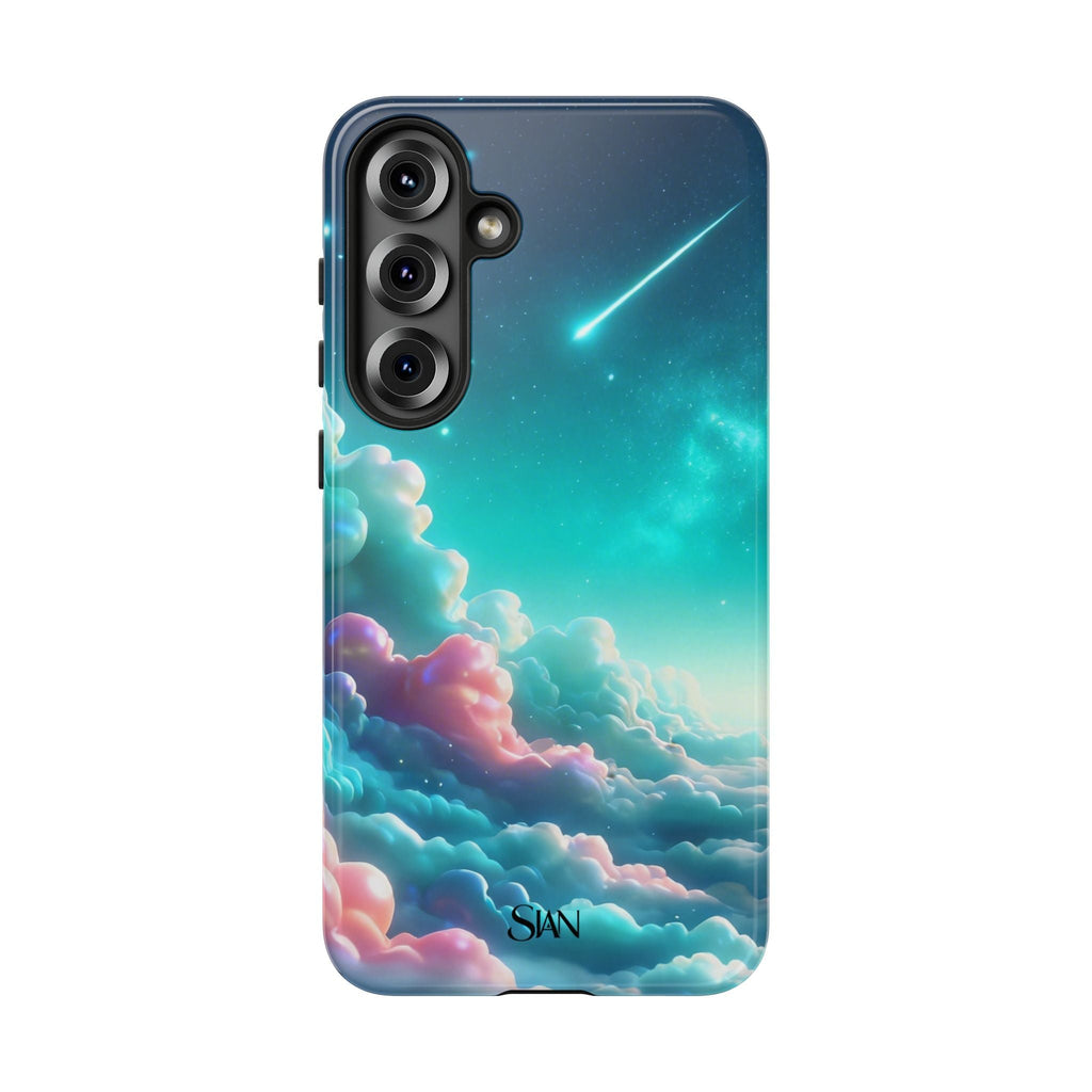 Dreamy Pastel Clouds with Shooting Star phone case Printify