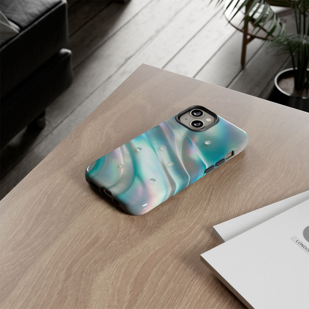 Iridescent Pearl Wave phone case | Tough Cases Printify