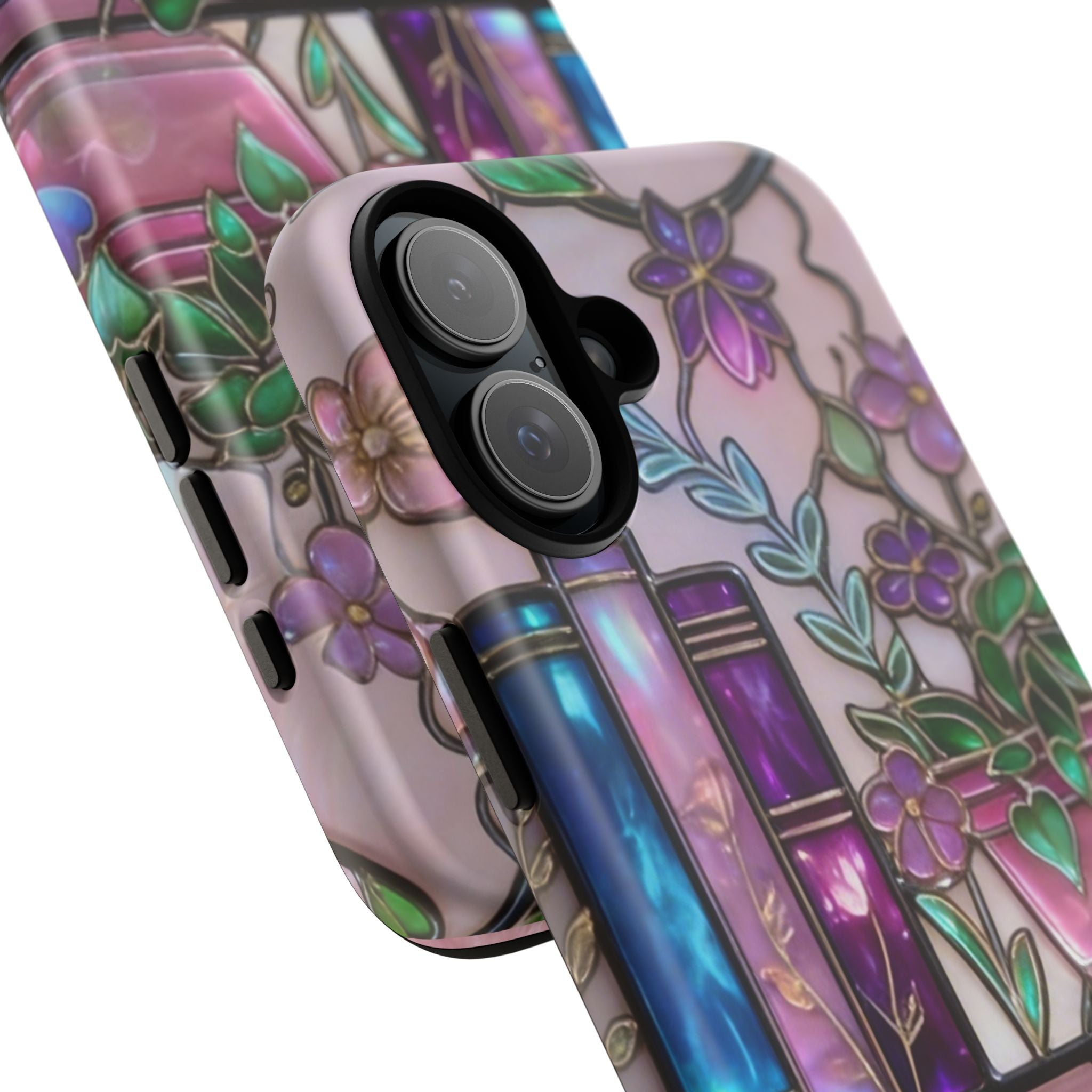 Floral Bookshelf Phone Case — Pastel Botanicals & Magical Book Art Printify