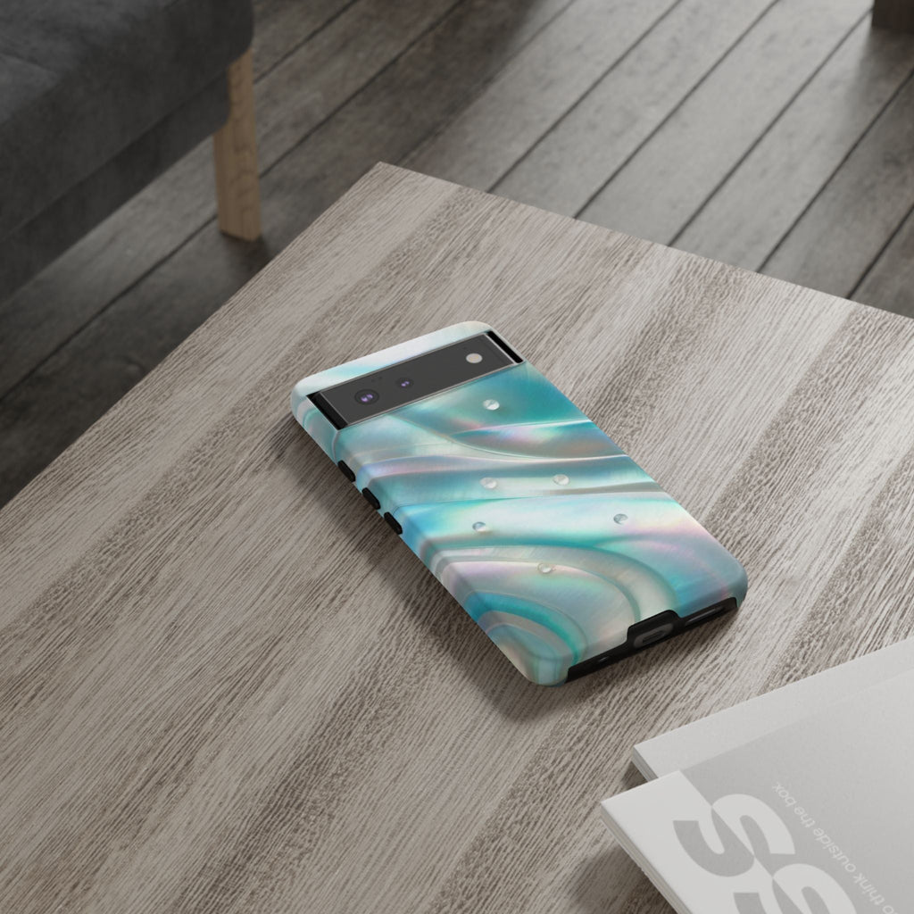 Iridescent Pearl Wave phone case | Tough Cases Printify
