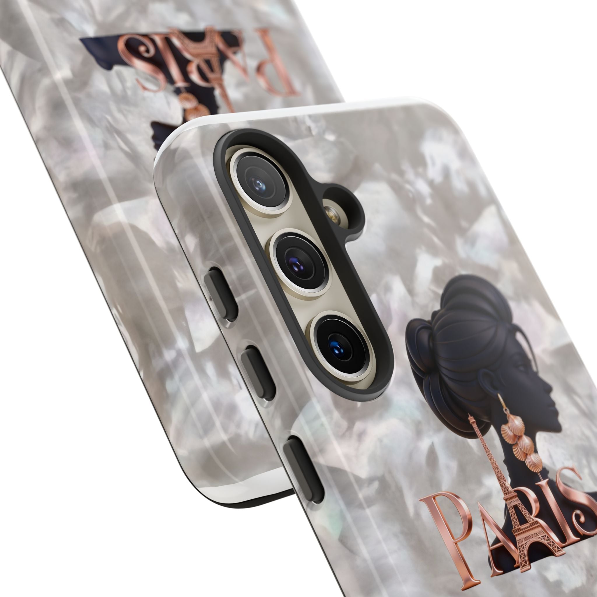 Paris Silhouette Pearl Phone Case — Tough Protective Smartphone Cover Printify