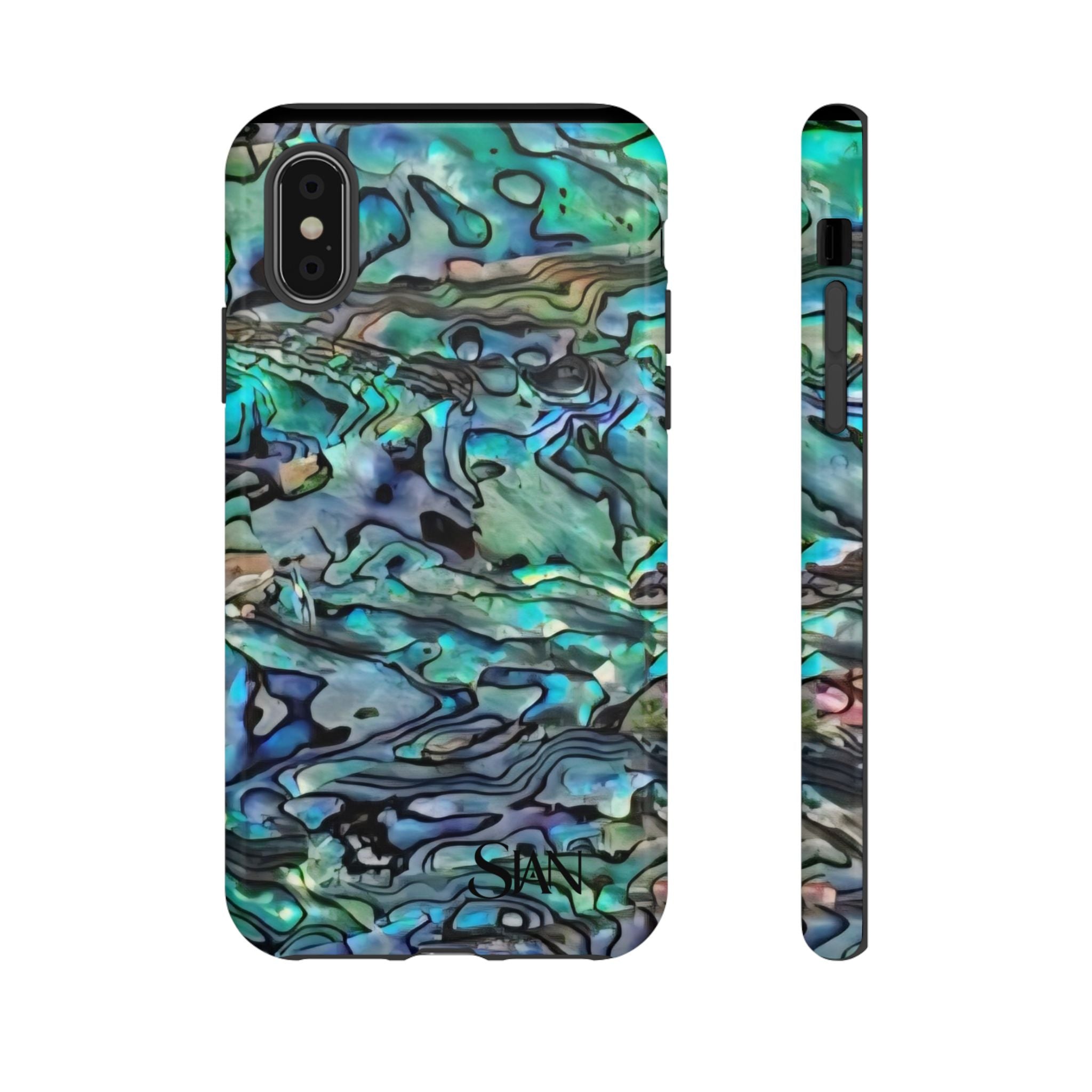 Abalone Shell Pattern Phone Case | Iridescent Ocean Swirl Protective Cover Printify