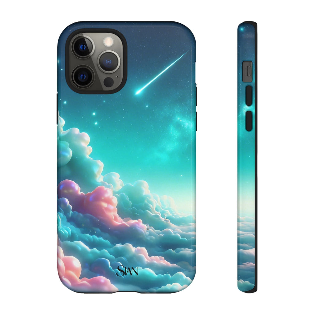Dreamy Pastel Clouds with Shooting Star phone case Printify