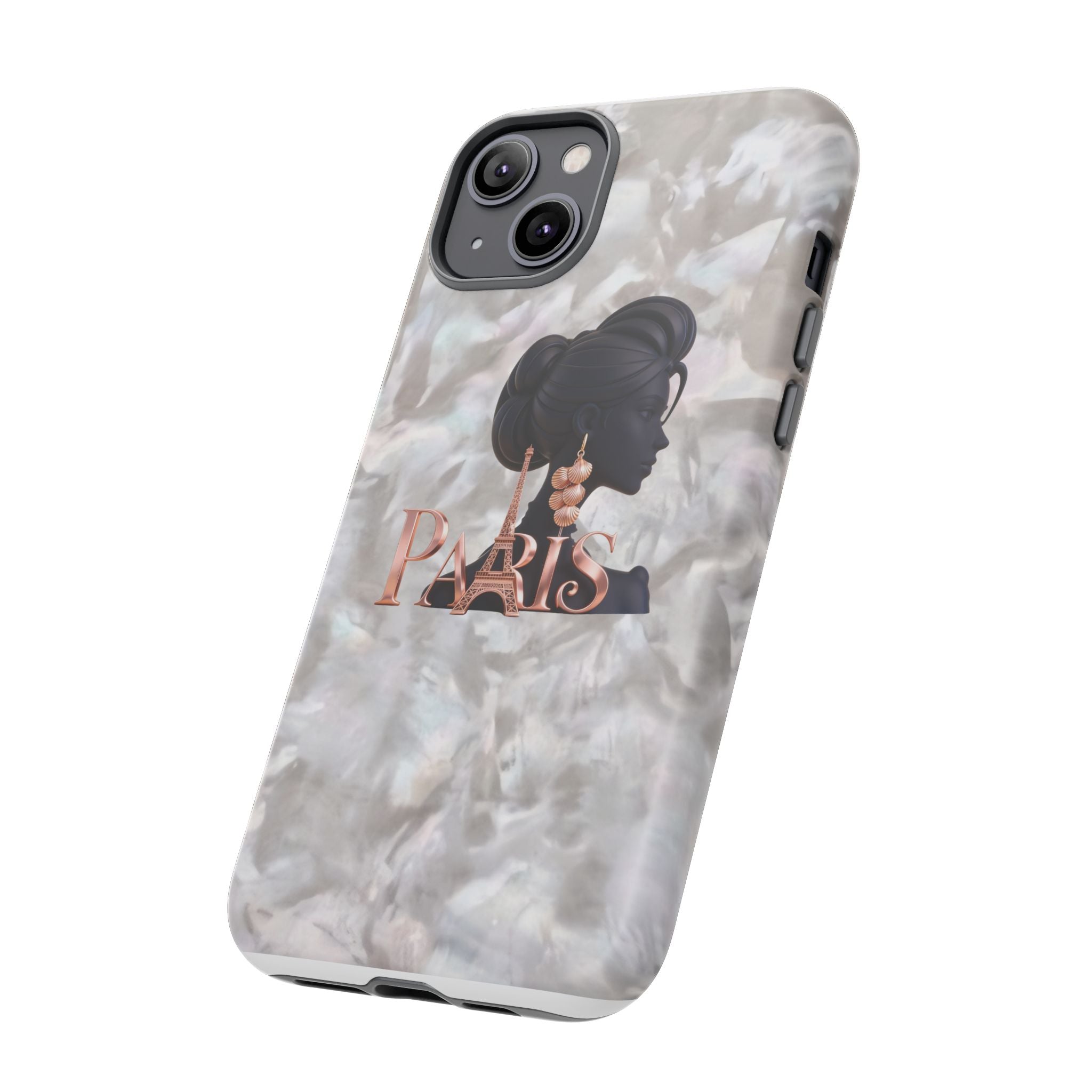 Paris Silhouette Pearl Phone Case — Tough Protective Smartphone Cover Printify