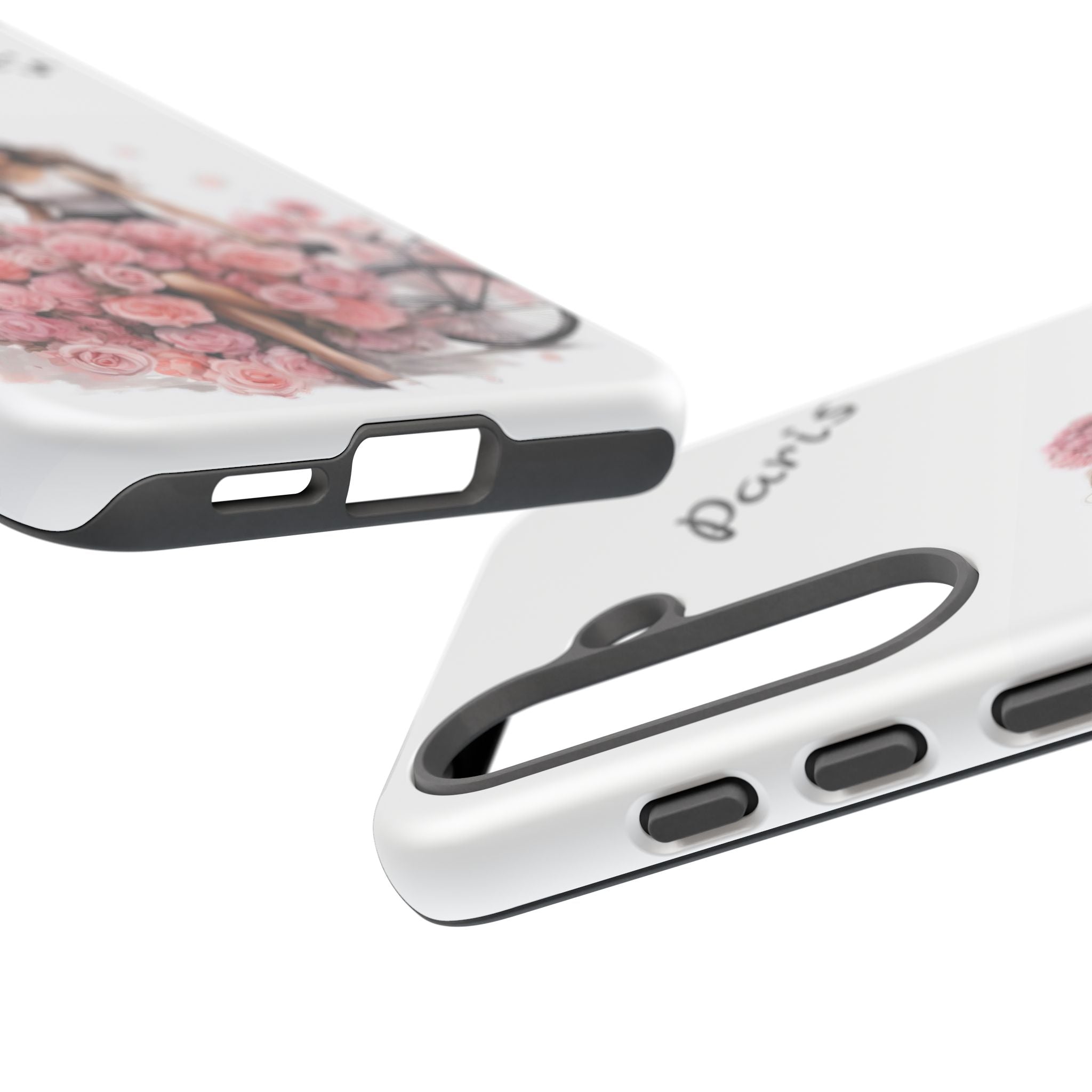 Paris Rose Bicycle woman phone case | Floral iPhone case Printify