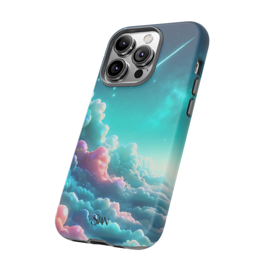 Dreamy Pastel Clouds with Shooting Star phone case Printify