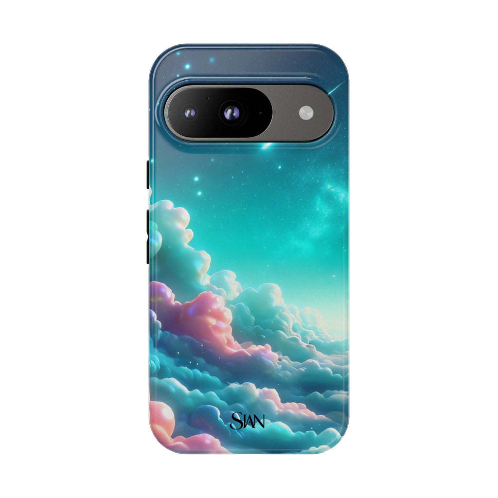 Dreamy Pastel Clouds with Shooting Star phone case Printify