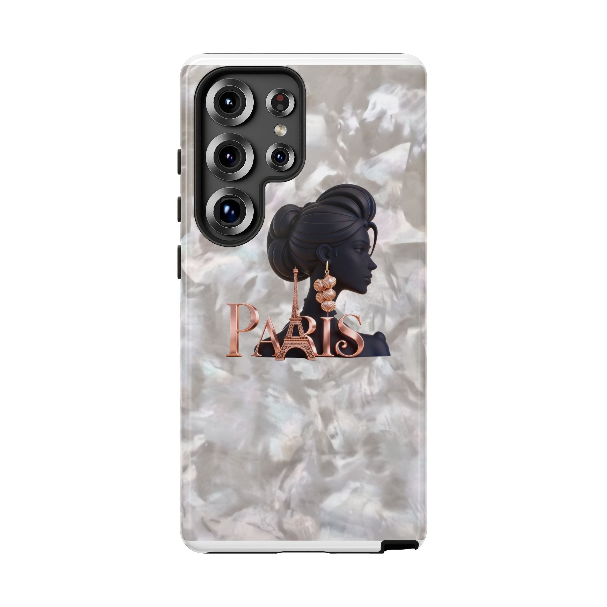 Paris Silhouette Pearl Phone Case — Tough Protective Smartphone Cover Printify