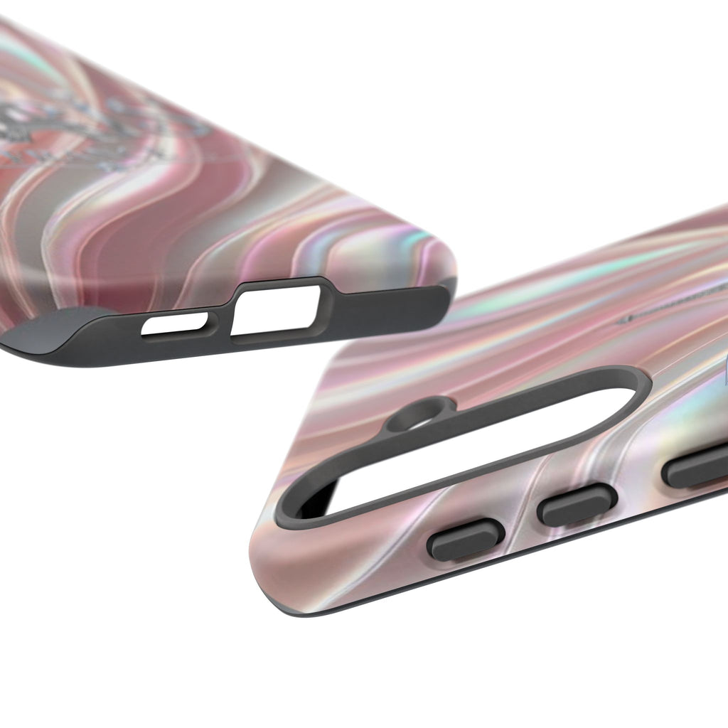 Paris Eiffel Phone Case — Iridescent Swirl Tough Case Printify