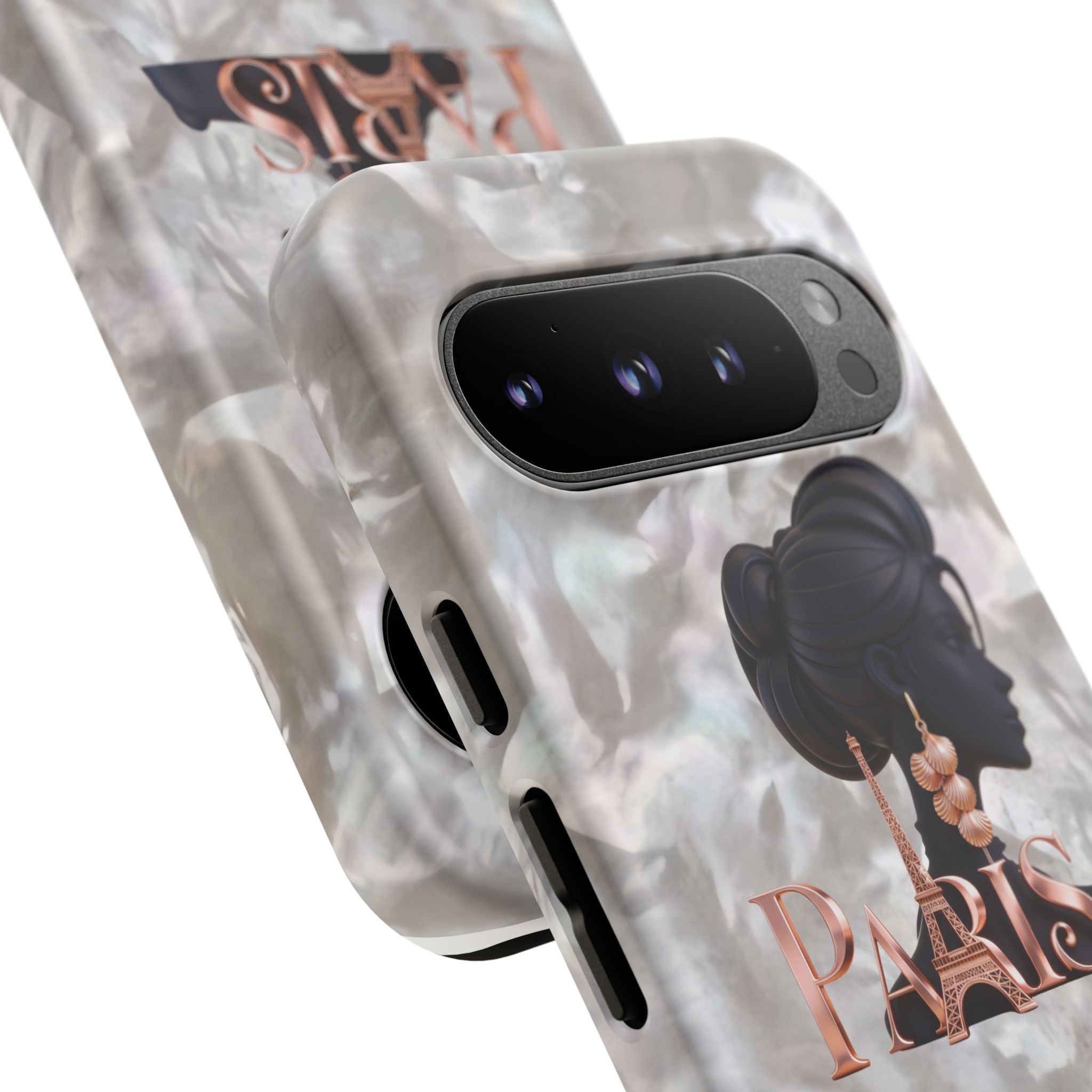 Paris Silhouette Pearl Phone Case — Tough Protective Smartphone Cover Printify