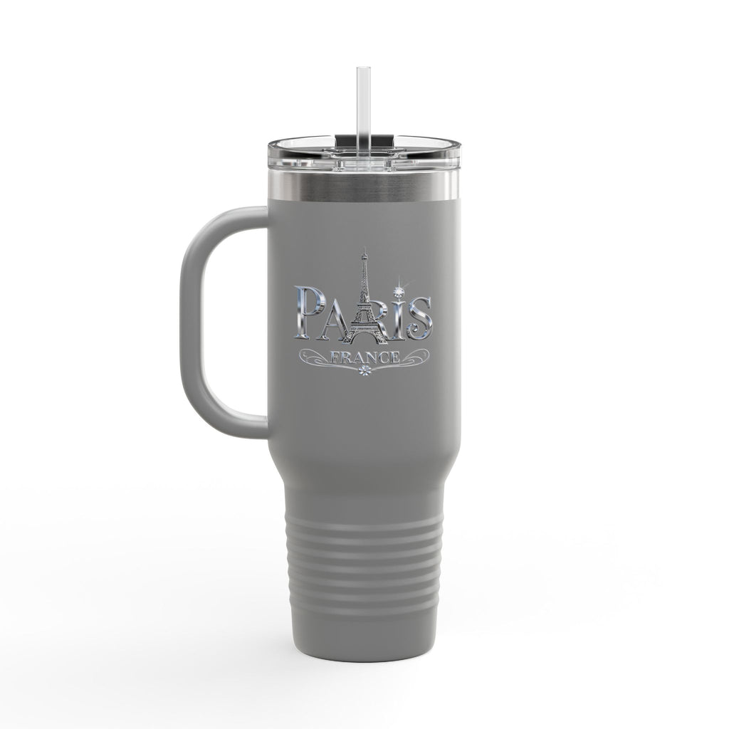 40oz Insulated Travel Mug — Floral Queen Design Printify