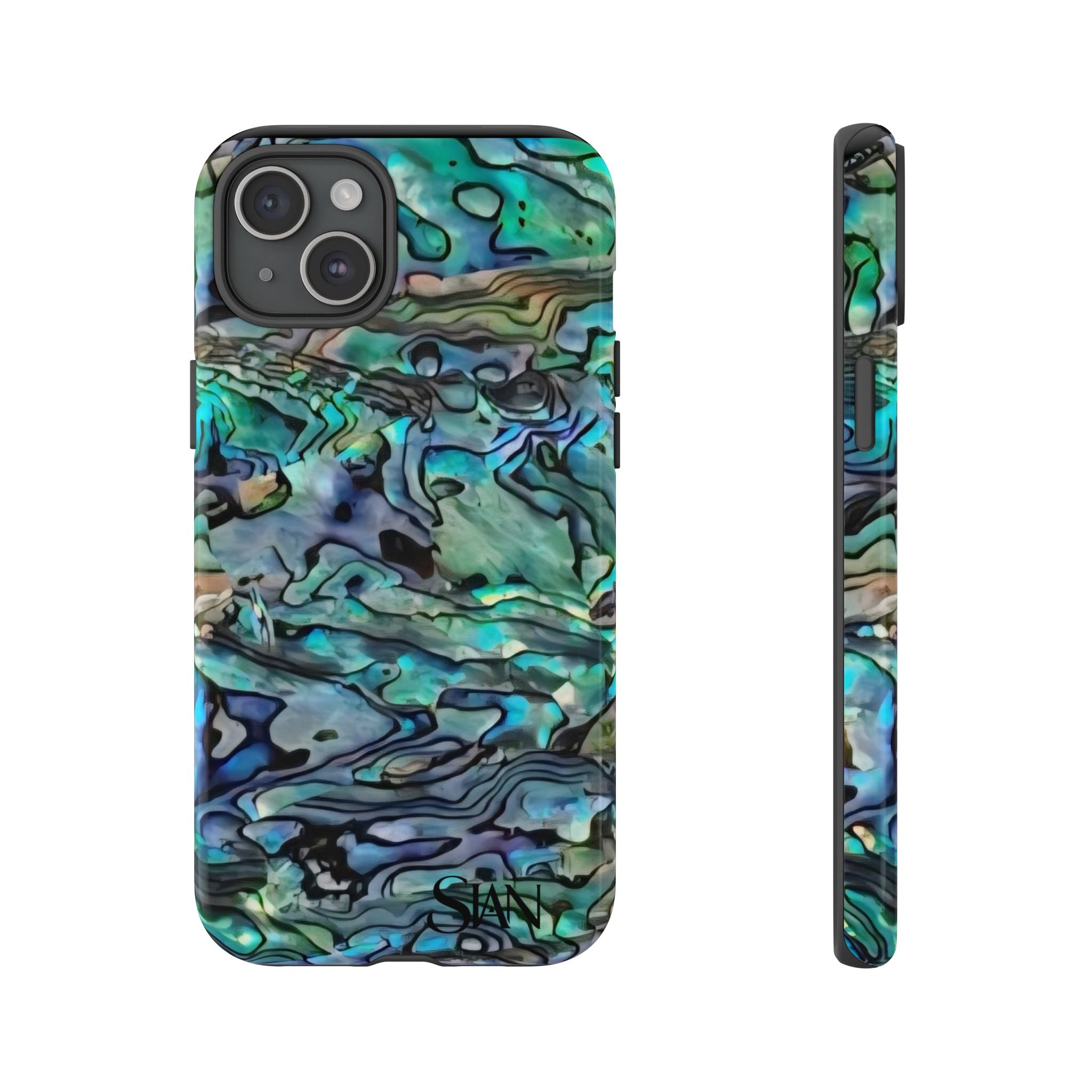 Abalone Shell Pattern Phone Case | Iridescent Ocean Swirl Protective Cover Printify