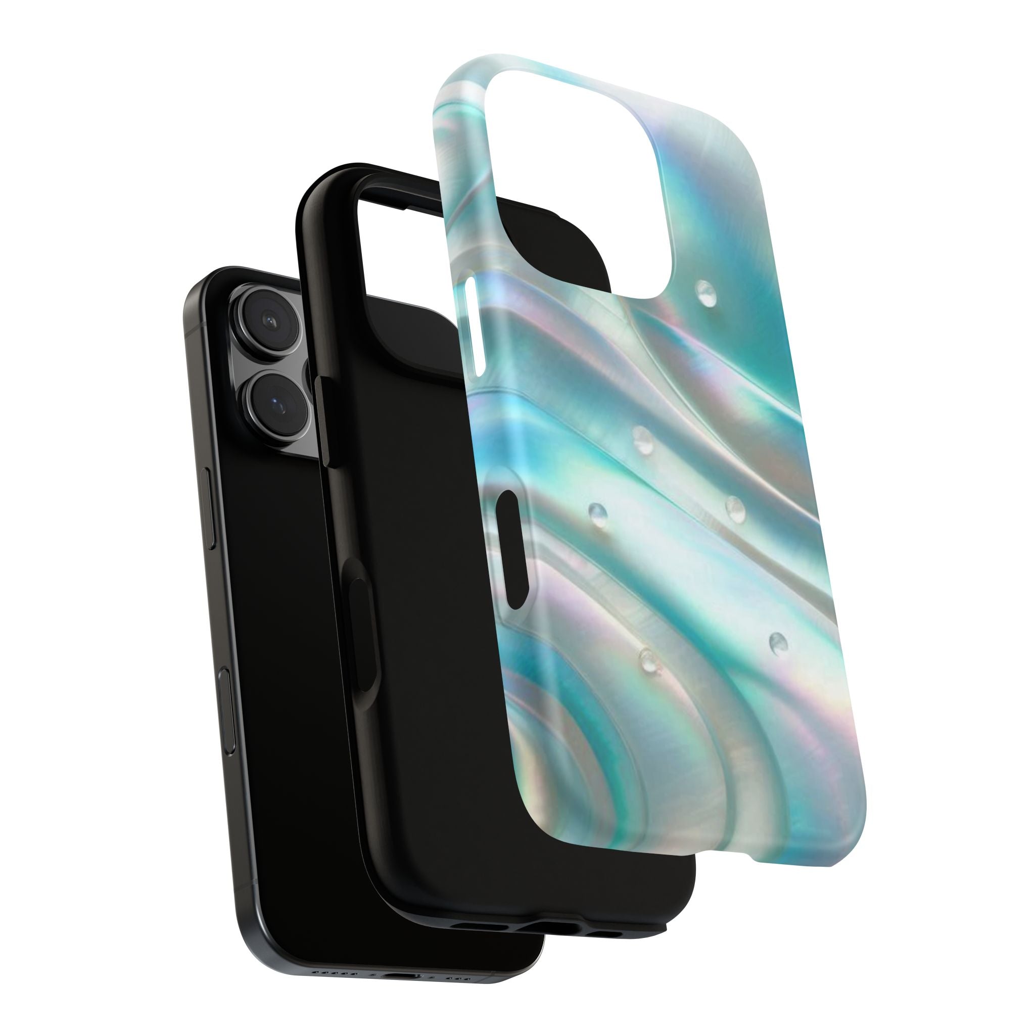 Iridescent Pearl Wave phone case | Tough Cases Printify