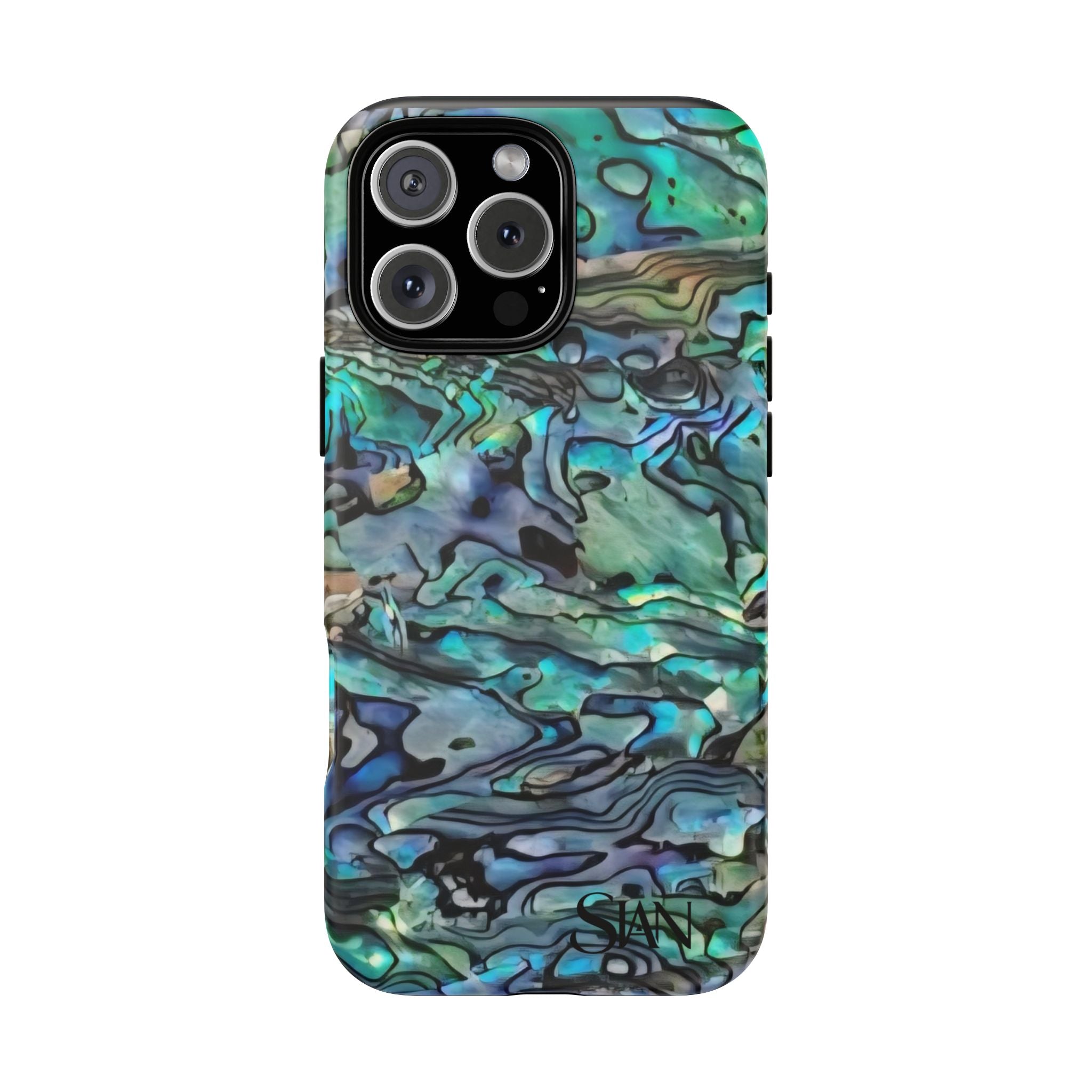 Abalone Shell Pattern Phone Case | Iridescent Ocean Swirl Protective Cover Printify