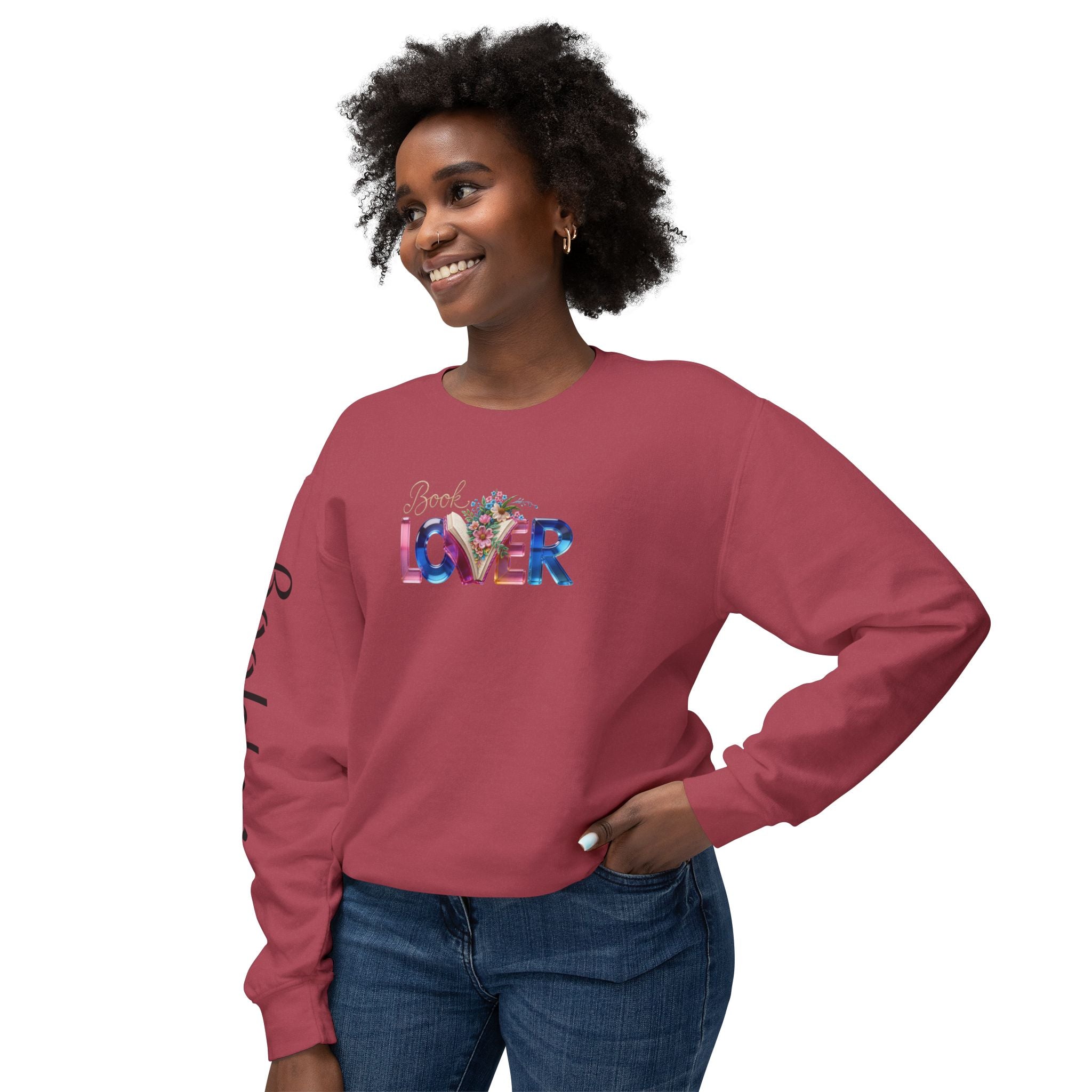 Book Lover Sweatshirt —  Typography Bookworm Pullover Printify