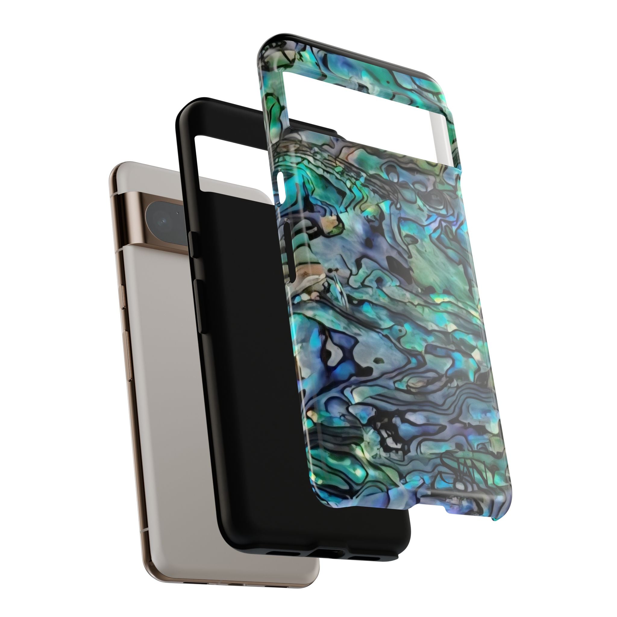 Abalone Shell Pattern Phone Case | Iridescent Ocean Swirl Protective Cover Printify