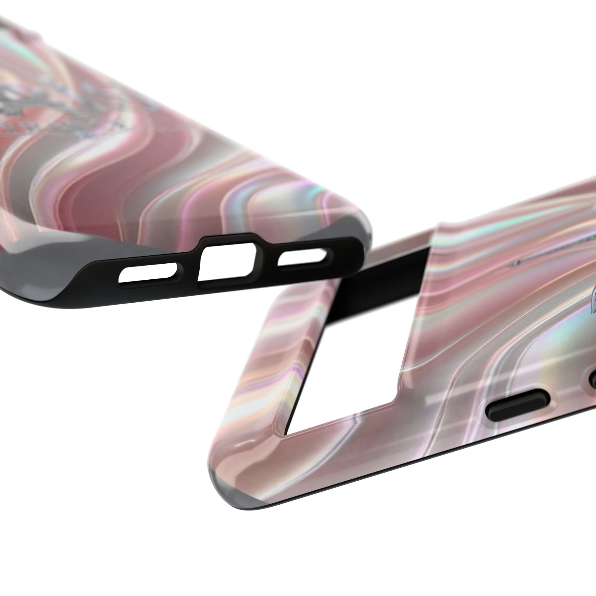 Paris Eiffel Phone Case — Iridescent Swirl Tough Case Printify