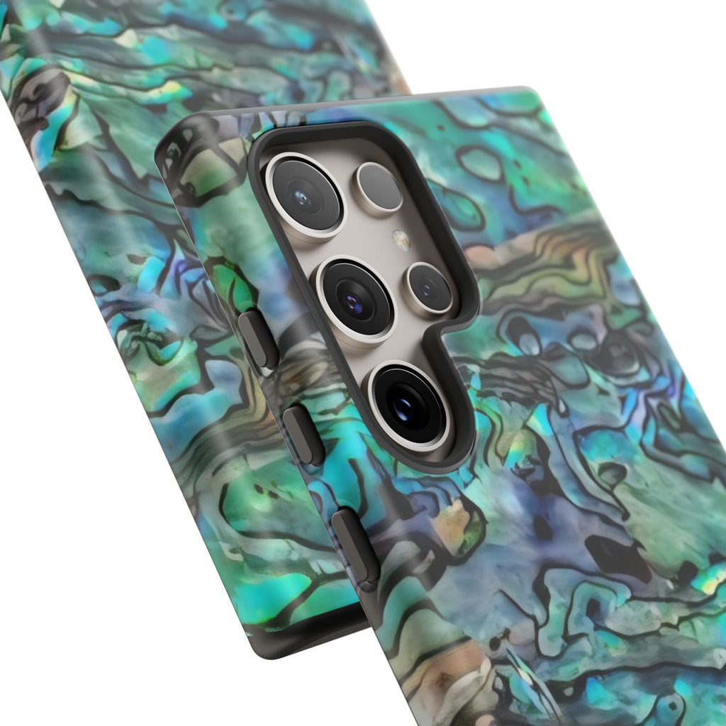 Abalone Shell Pattern Phone Case | Iridescent Ocean Swirl Protective Cover Printify