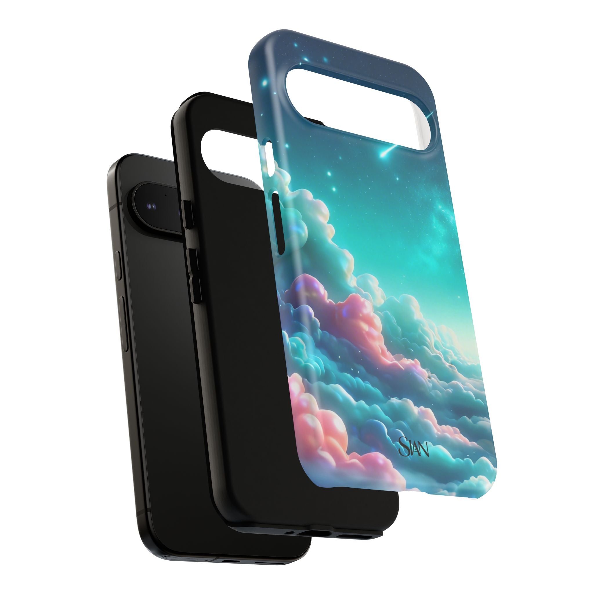 Dreamy Pastel Clouds with Shooting Star phone case Printify